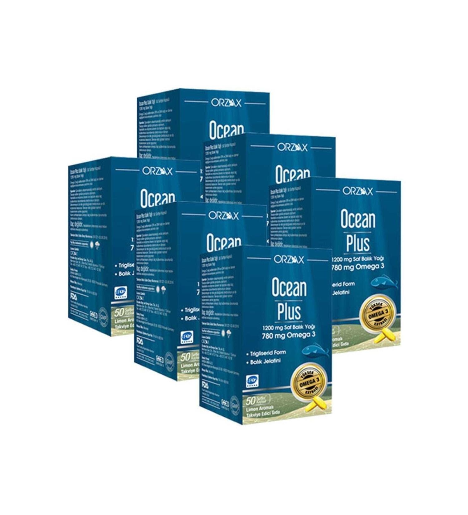 Ocean Plus 1200 Mg Omega3 Fish Oil 50 Capsules 6 Pieces