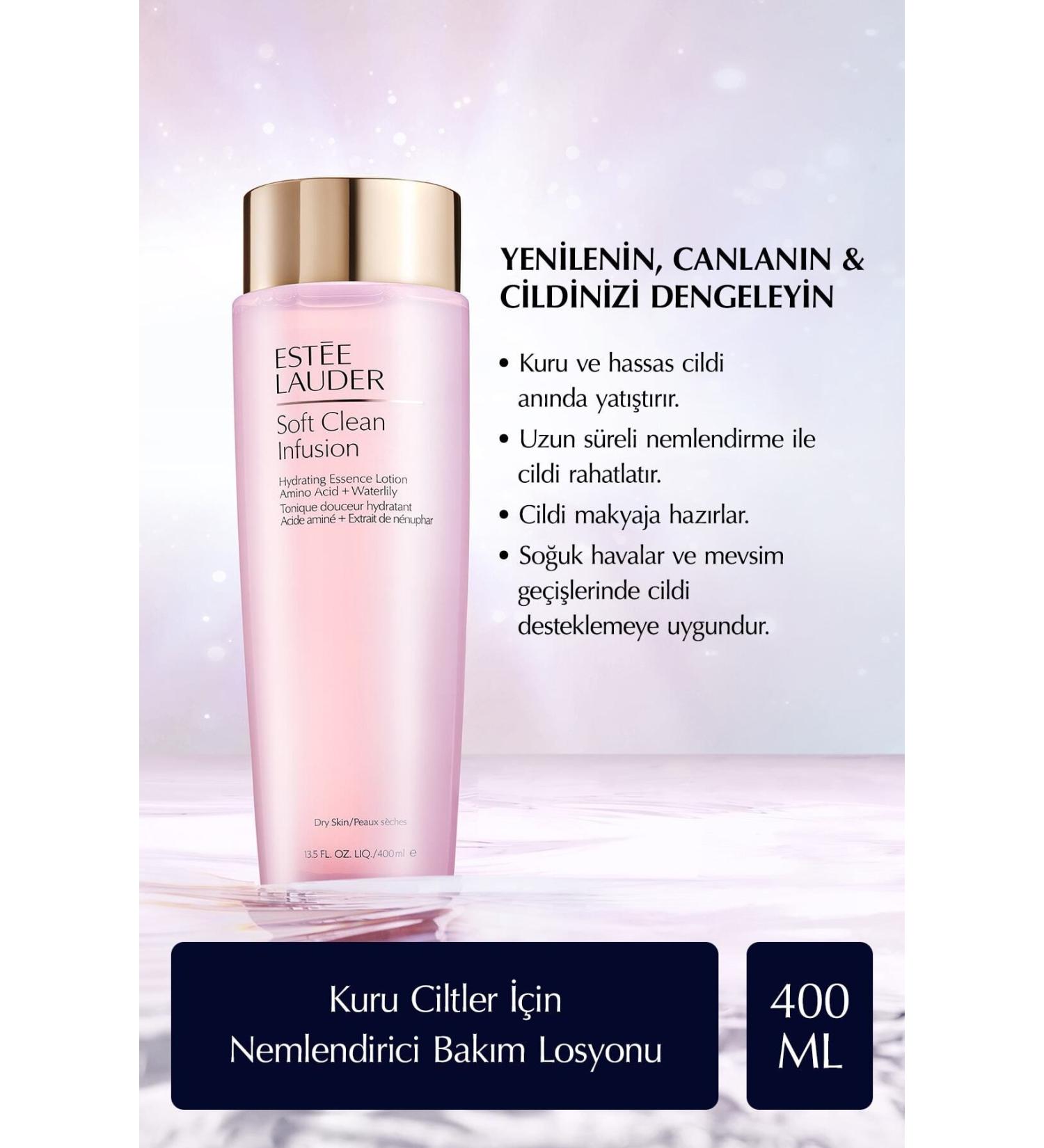 Estee Lauder Lotion - Soft Clean Infusion Moisturizing Care Lotion for Dry Skin - 400 ml - Buy Online on GoSupps.com