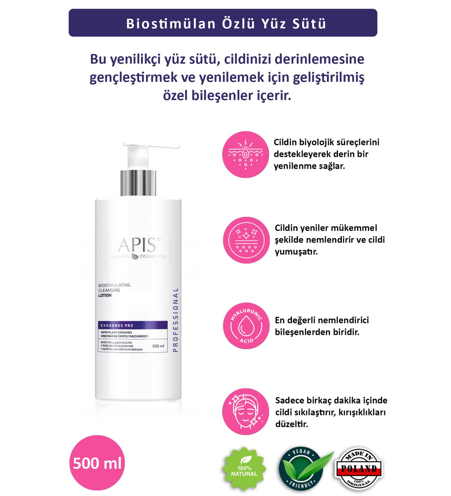 Apis Natural Cosmetics Anti-Aging Exosomes Pro Herbal Milk 500ml - Buy Online on GoSupps.com