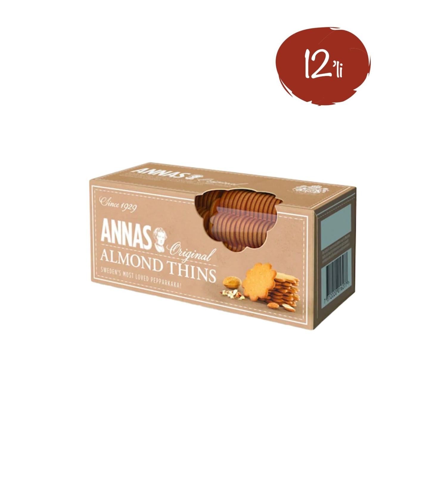 Vegan World Annas Original Almond Flavored Biscuits 150 Gr. X12