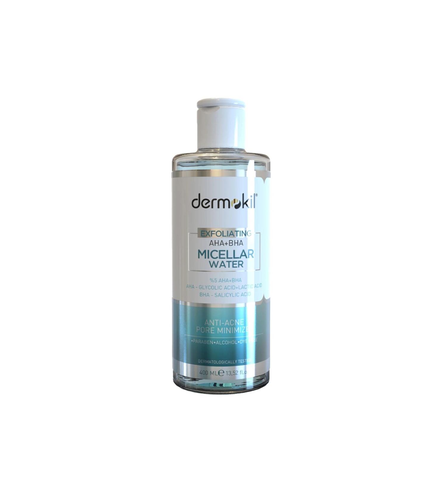 Dermokil Exfoliating Aha Bha Niacinamide Micellar Make-Up Remover Water 400 ml