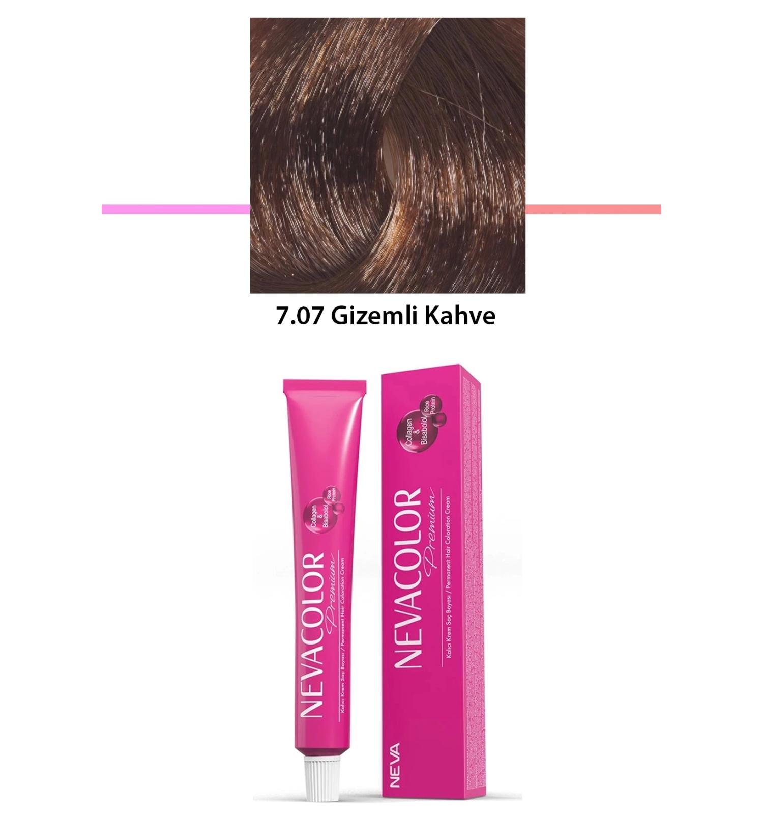 Premium 7.07 Mysterious Coffee - Permanent Cream Hair Dye 50 g Tube