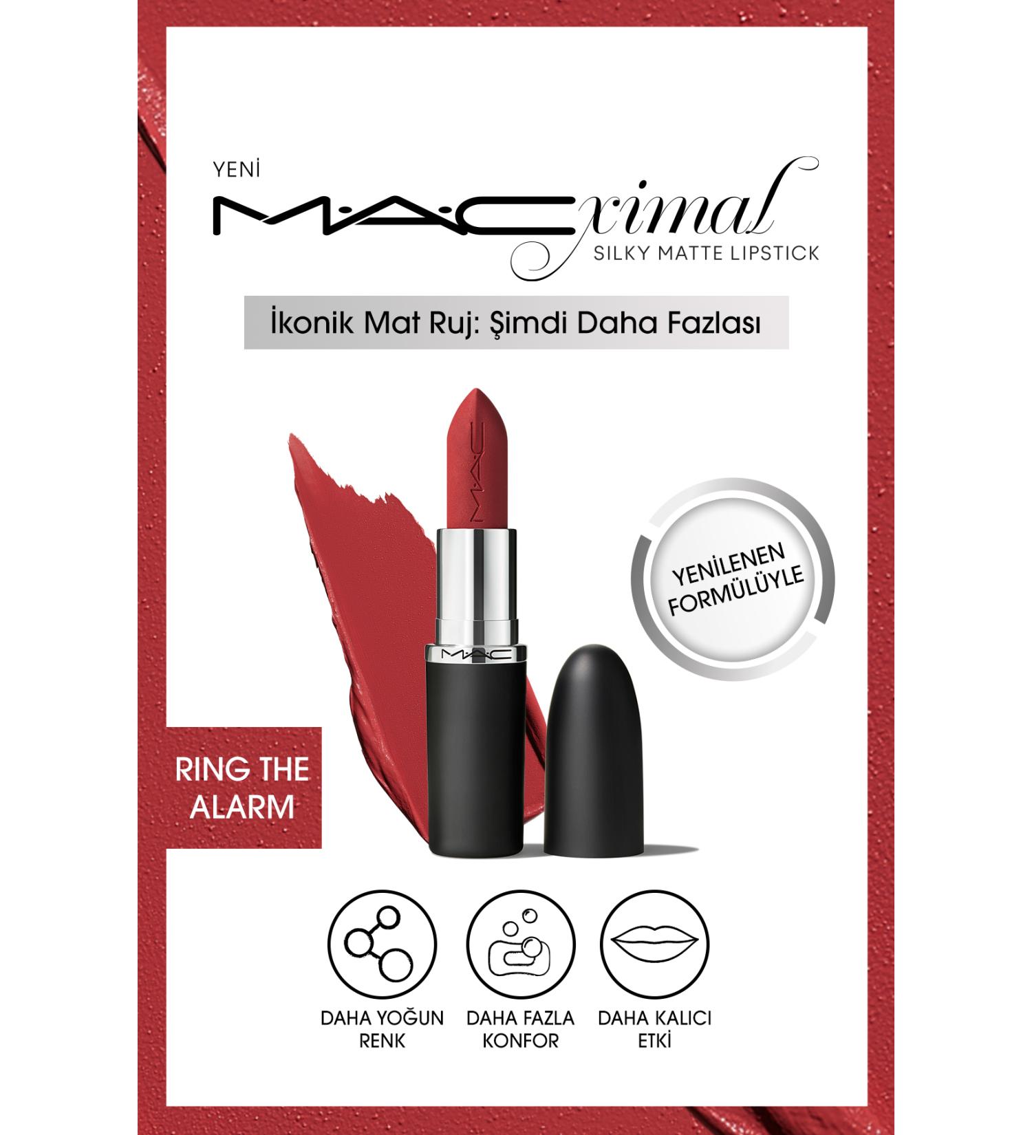 Mac M a cx mal Silky Matte Lipstick Moisturizing Intense Color Lipstick - Ring The Alarm - Buy Online on GoSupps.com