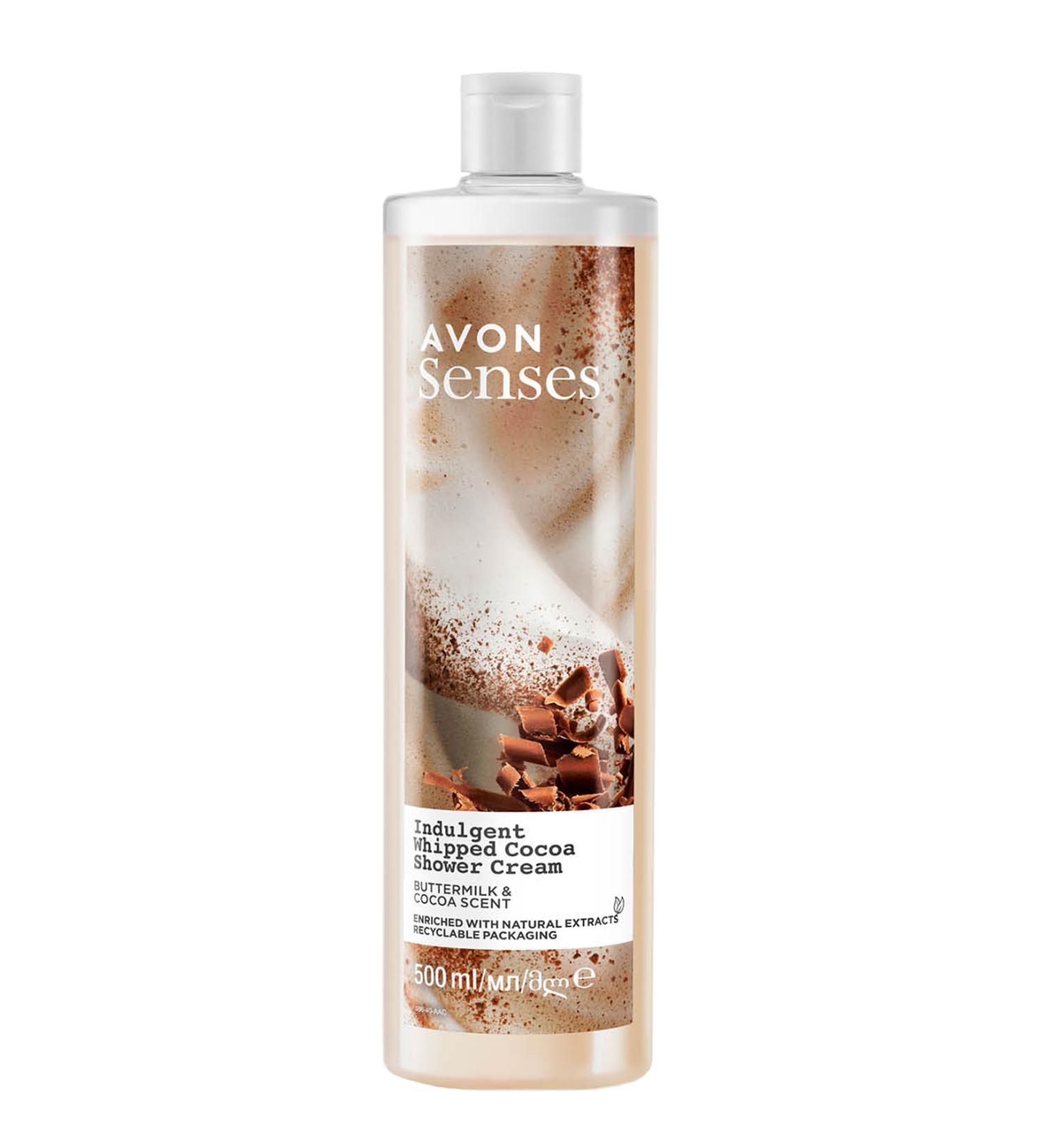 Avon Senses Indulgent Shower Cream with ButterMilk and Cocoa Extract 500 Ml. - Buy Online on GoSupps.com