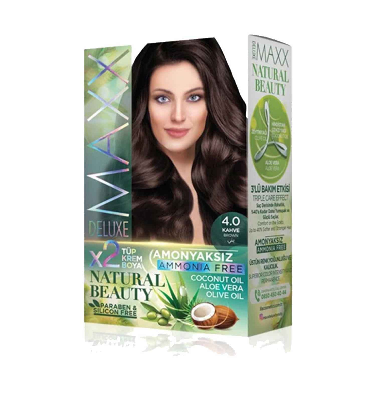akna Natural Beauty Ammonia Free Hair Dye 4.0 Brown - ANK2843-3460