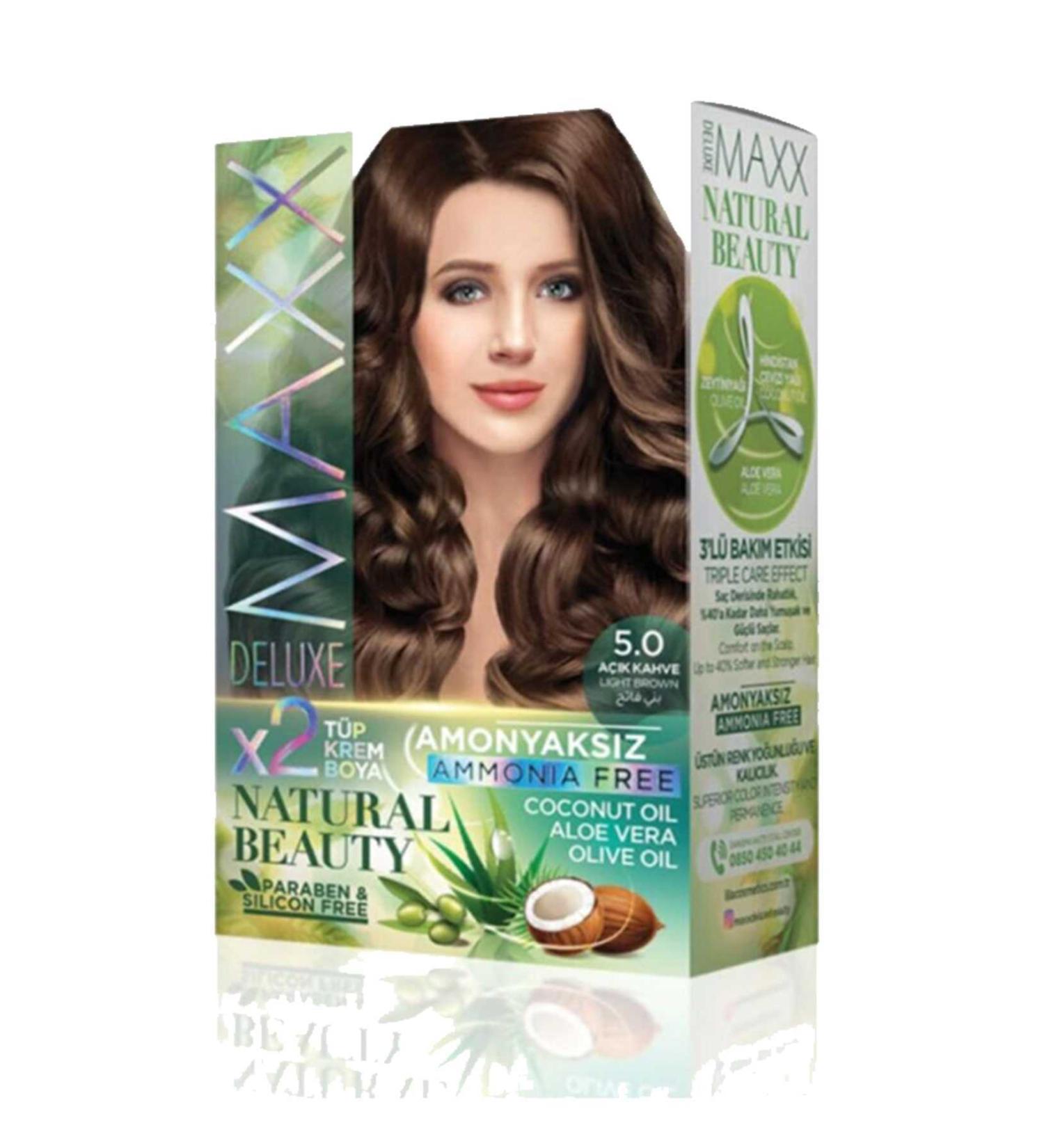 Natural Beauty Ammonia Free Hair Dye 5.0 Light Brown - KRC4388-4119
