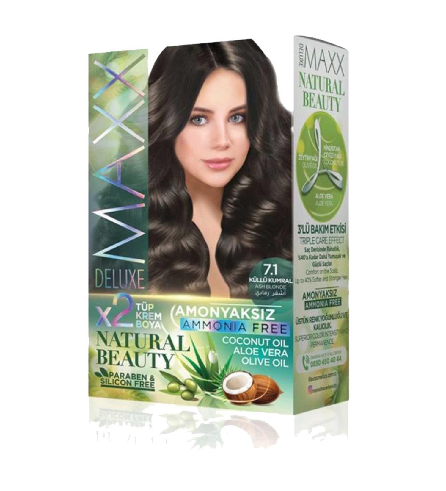 Local Marketing Natural Beauty Ammonia Free Hair Dye 7.1 Ash Blonde - LKM3870-8031