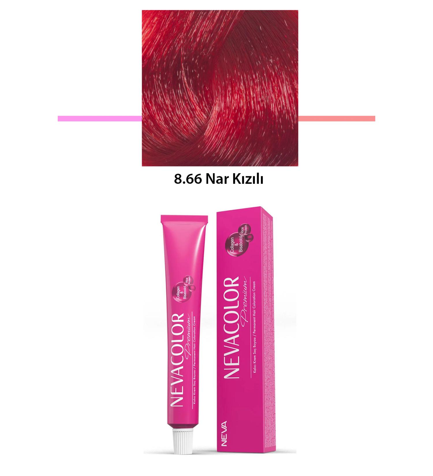 Zerda Premium 8.66 Pomegranate Red - Permanent Cream Hair Dye 50 g Tube - ZRD3294-8763