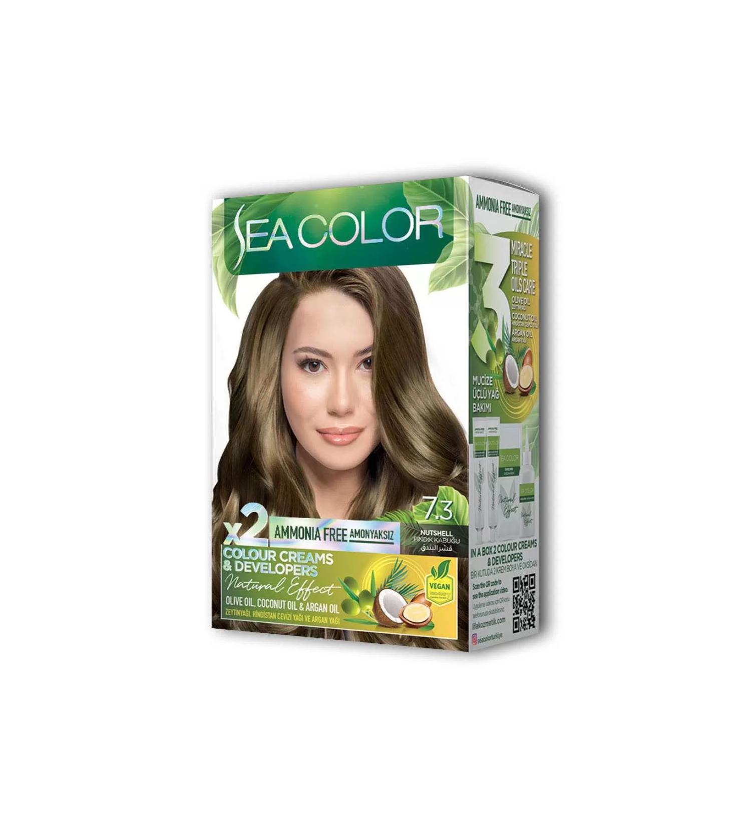 2 Tube Cream Hair Dye Set Hazelnut Shell No:7.3