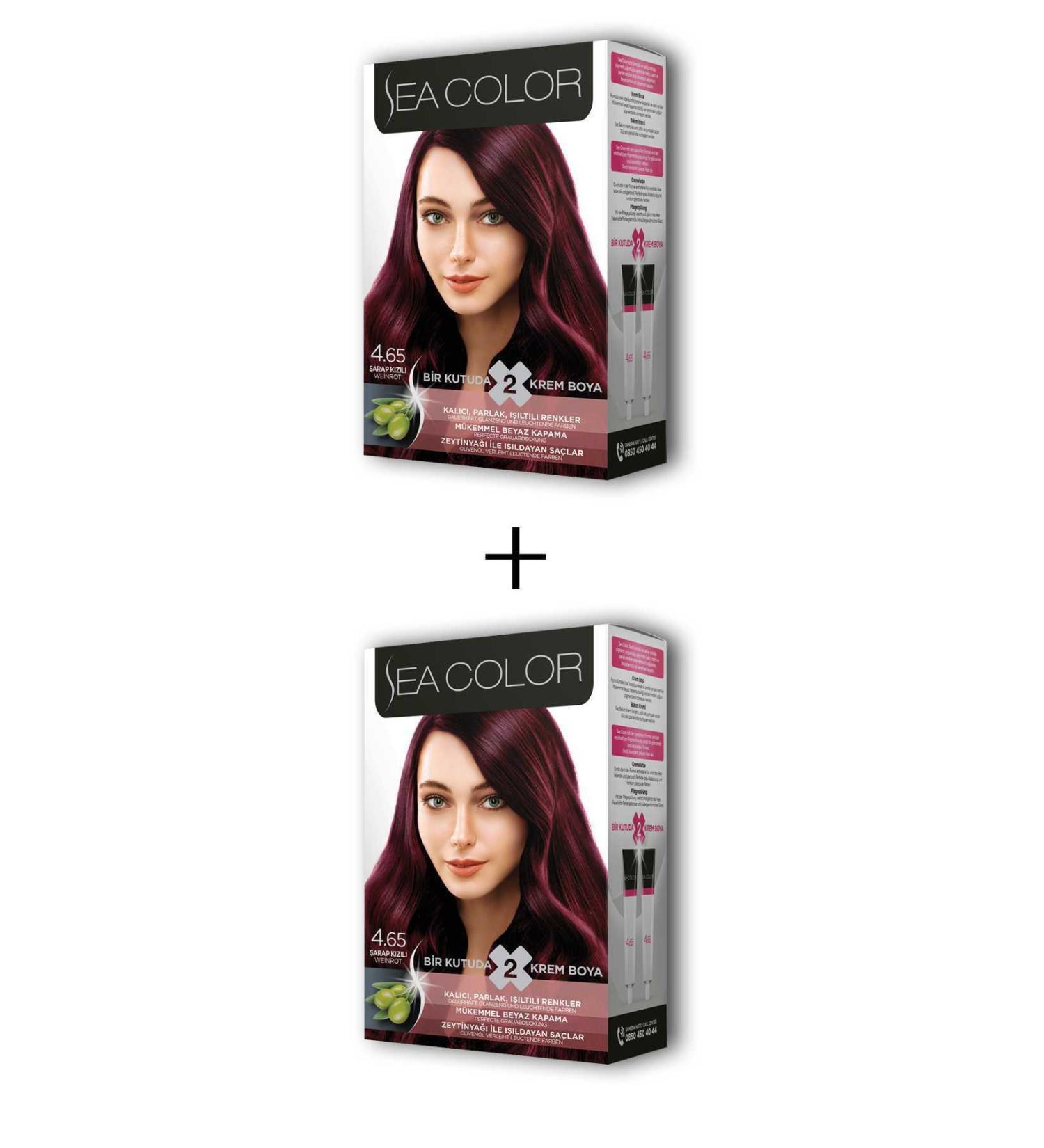 Buy With Name 2X2 Tube Cream Hair Dye Set Wine Red No:4.65 - ISL6401-9753