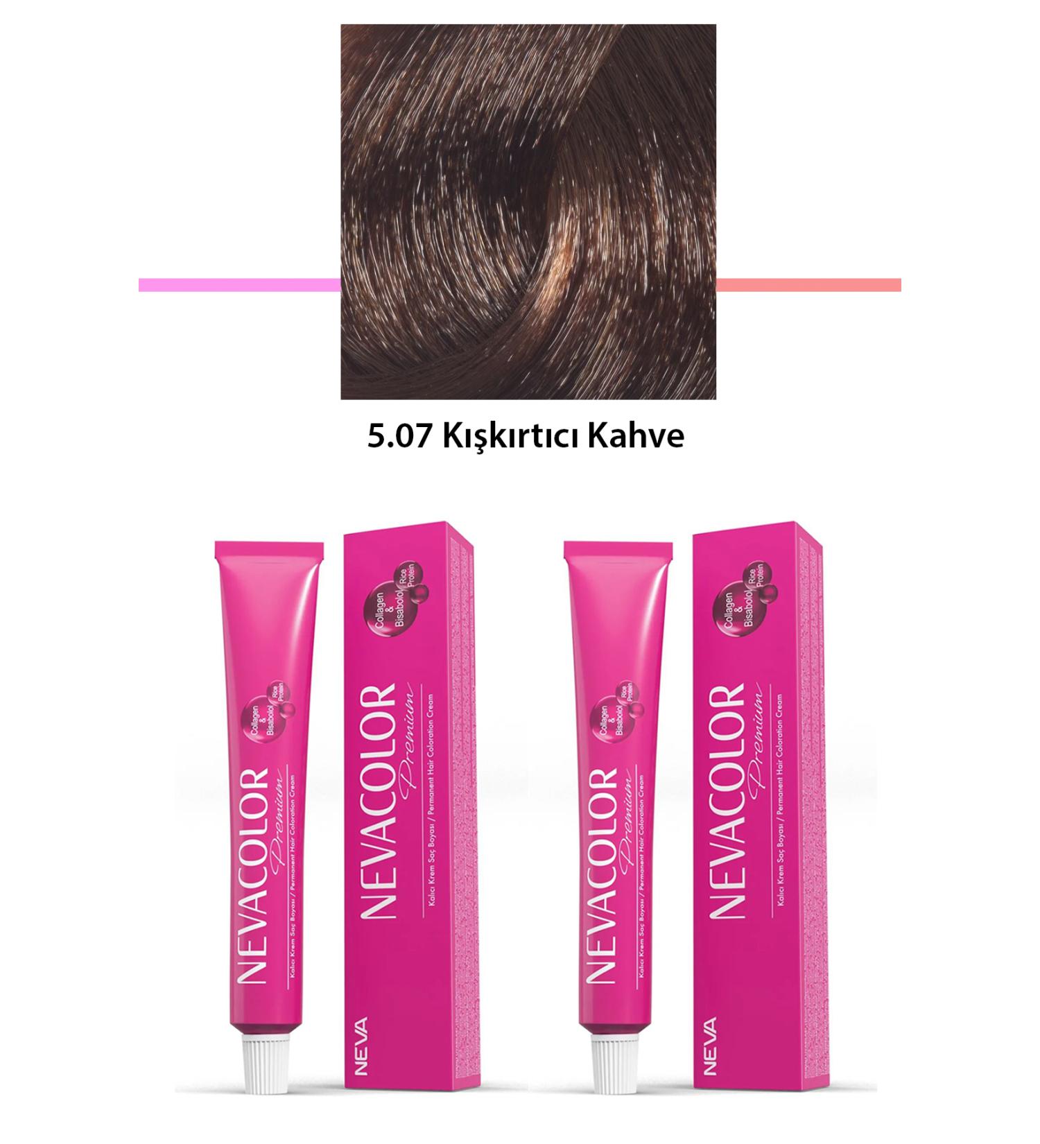 fastproduct 2 Set Premium 5.07 Provocative Coffee - Permanent Cream Hair Dye 2 X 50 g Tube