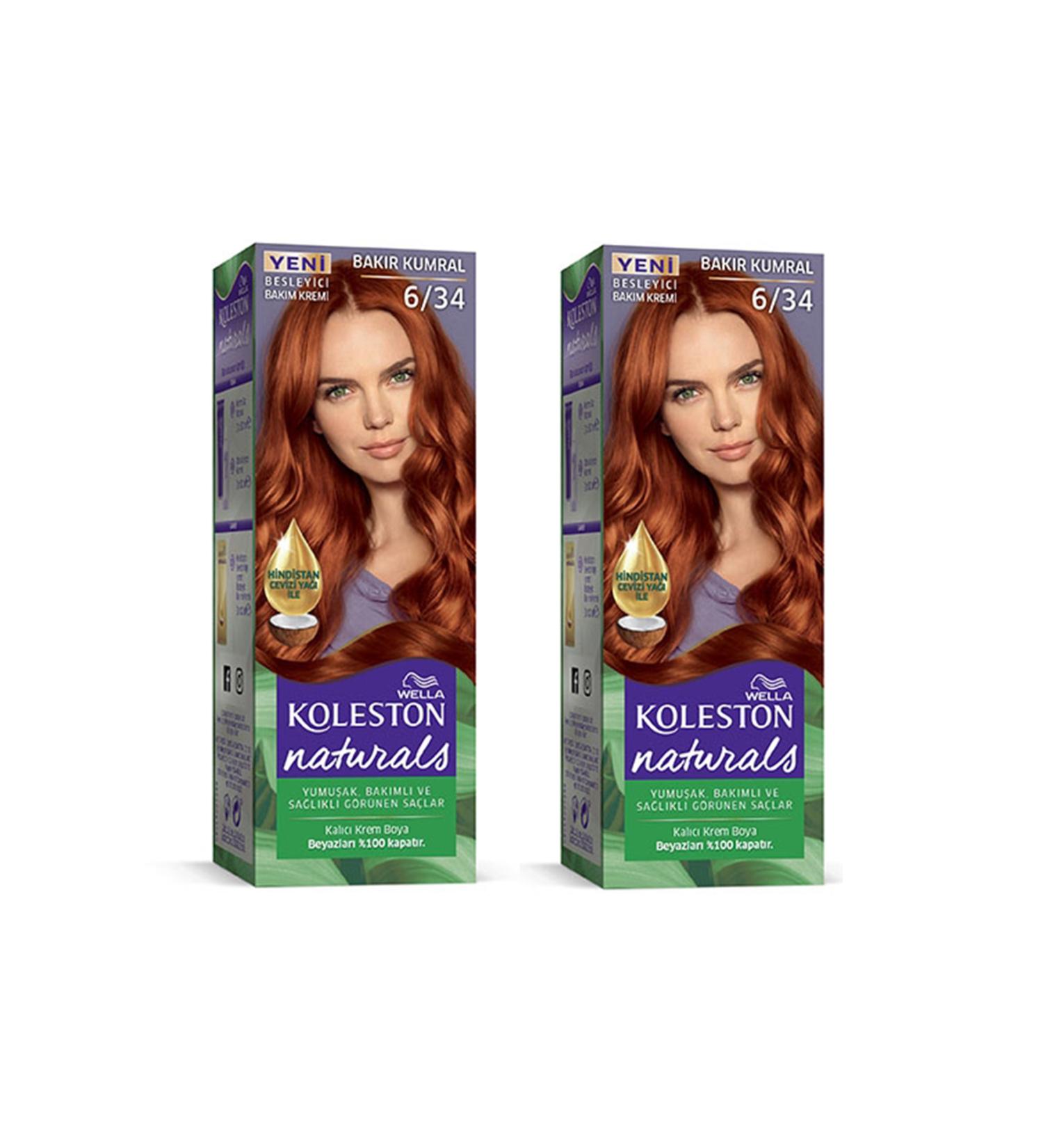 Uyguna Kap nda Naturals Hair Dye Copper Blonde 6/34 2x Package - SVU2946-8727