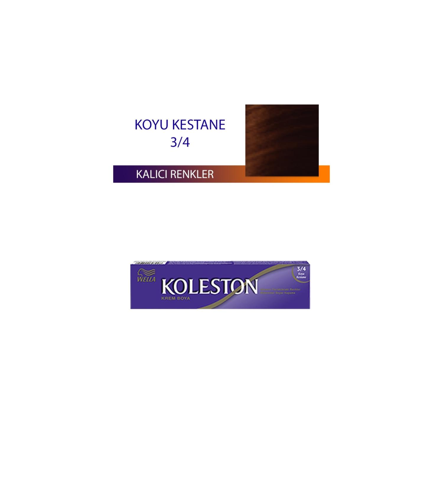 Single Tube Hair Dye Dark Chestnut 3/4