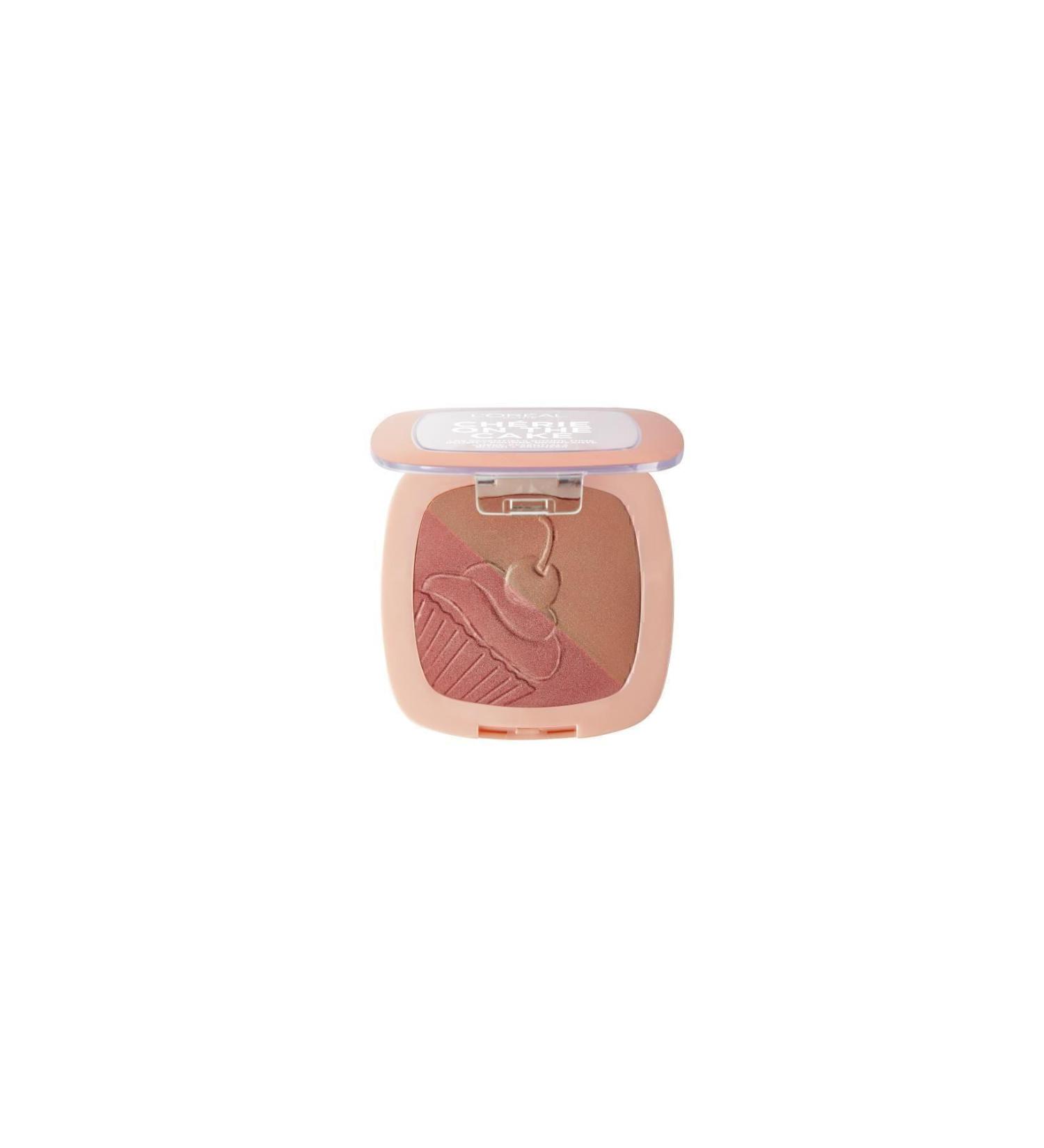 L'Oreal Paris Blush & Bronzing Powder - Blush Cherie On The Cake & Bronzer 02 Dark Chocolate 3600523706778