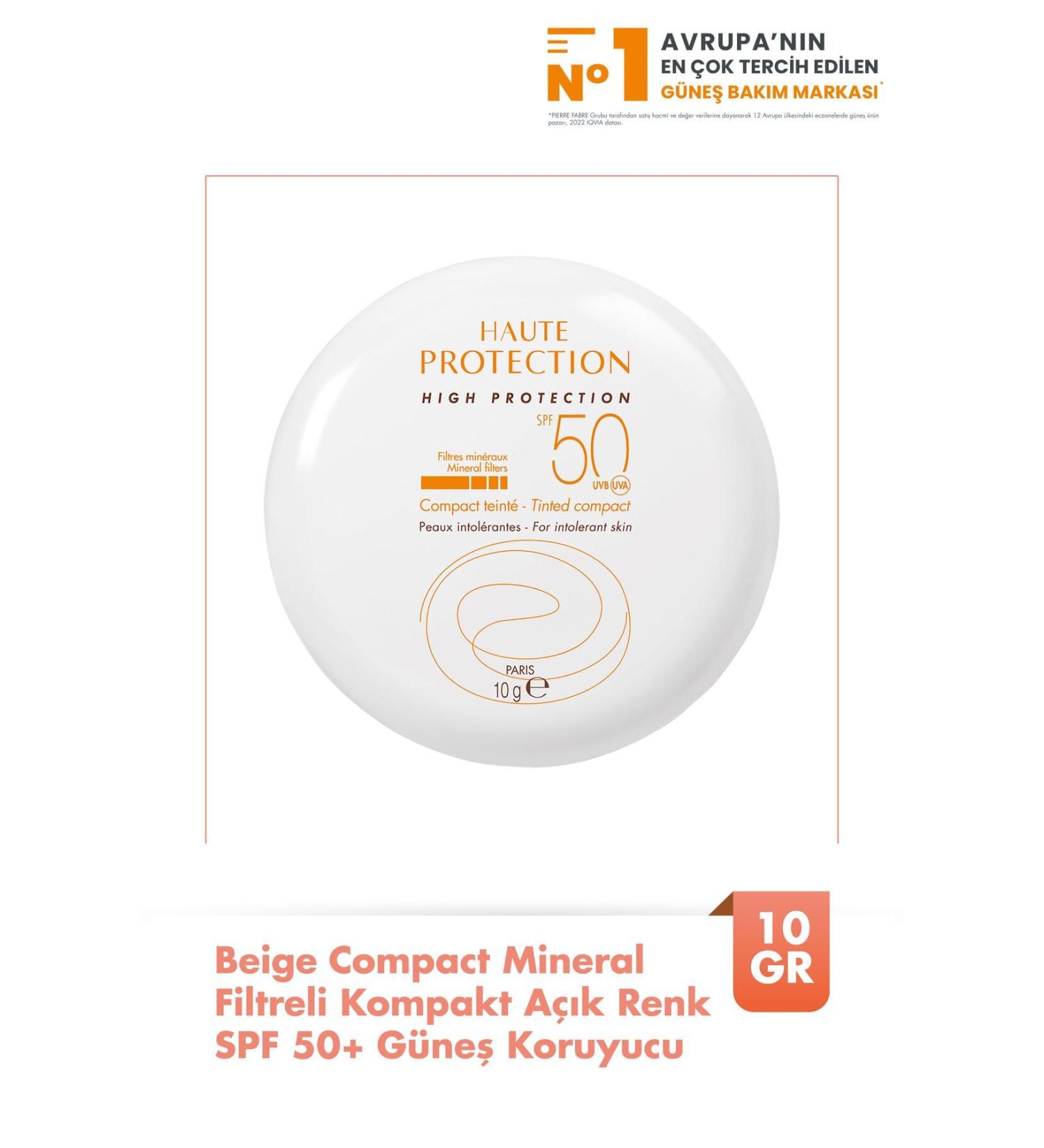 Avene Beige Compact SPF 50+ Mineral Filter Compact Light Color High Protection Sunscreen 10 gr - Buy Online on GoSupps.com