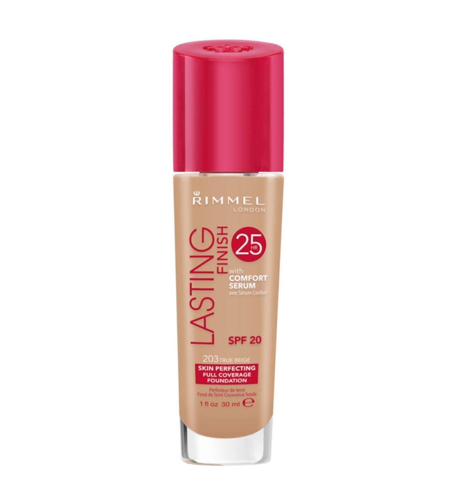 Rimmel London Foundation - Lasting Finish Foundation 203 True Beige 30 ml 3607342191006