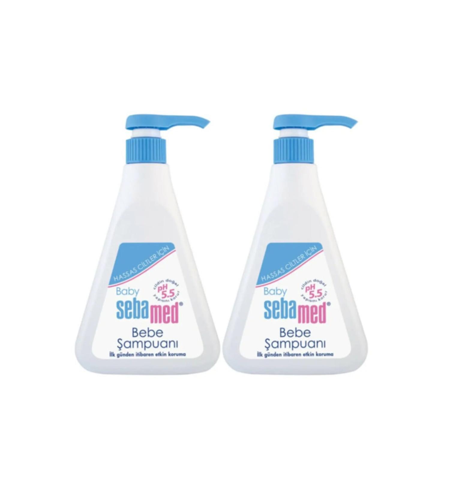 Sebamed Baby Ph 5.5 Baby Shampoo 500 ml. X2 Pieces + Ph 5.5 Baby Compact 100 gr. Gift