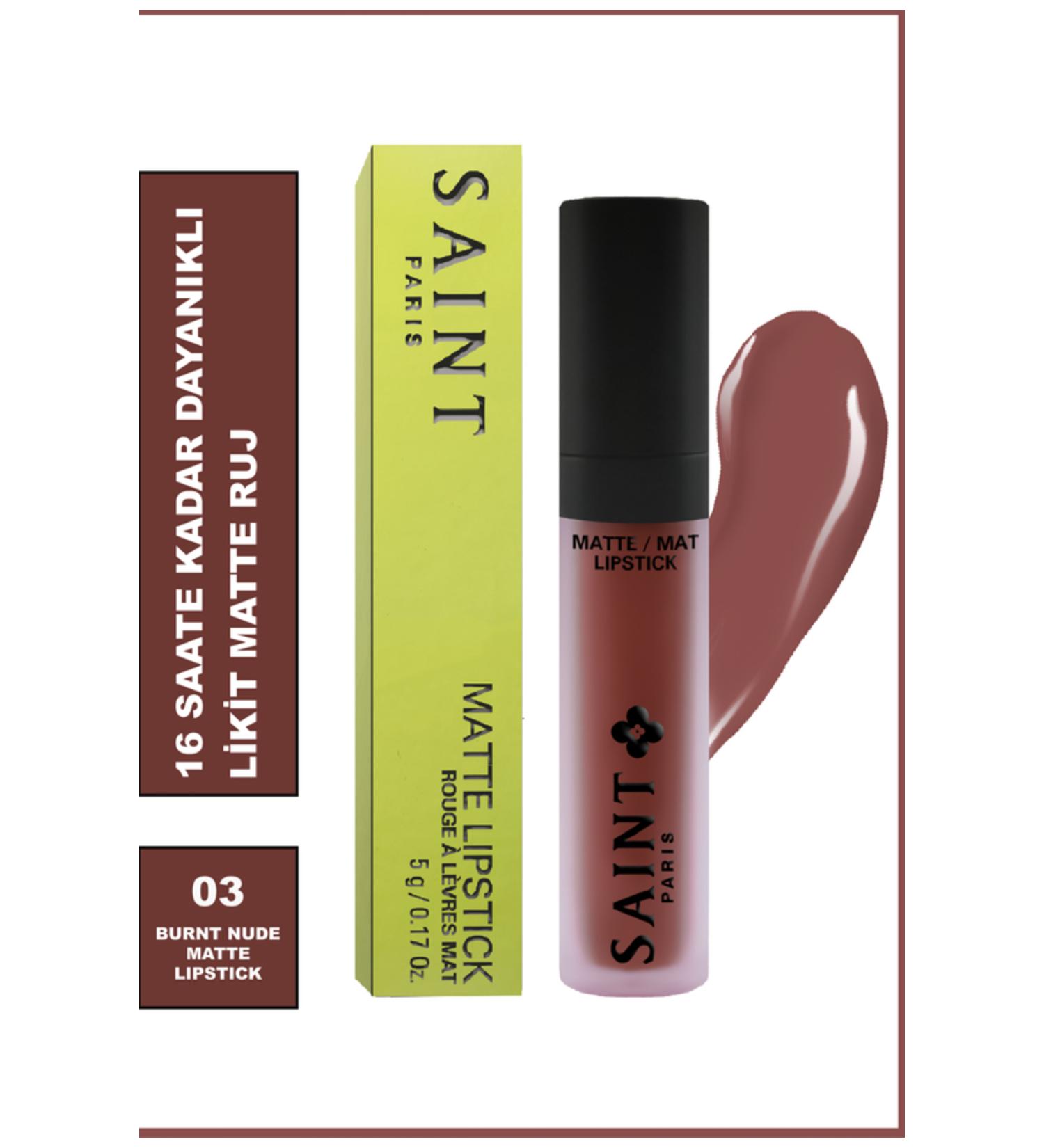 saint Paris Matte Lipstick 03 Burnt Nude