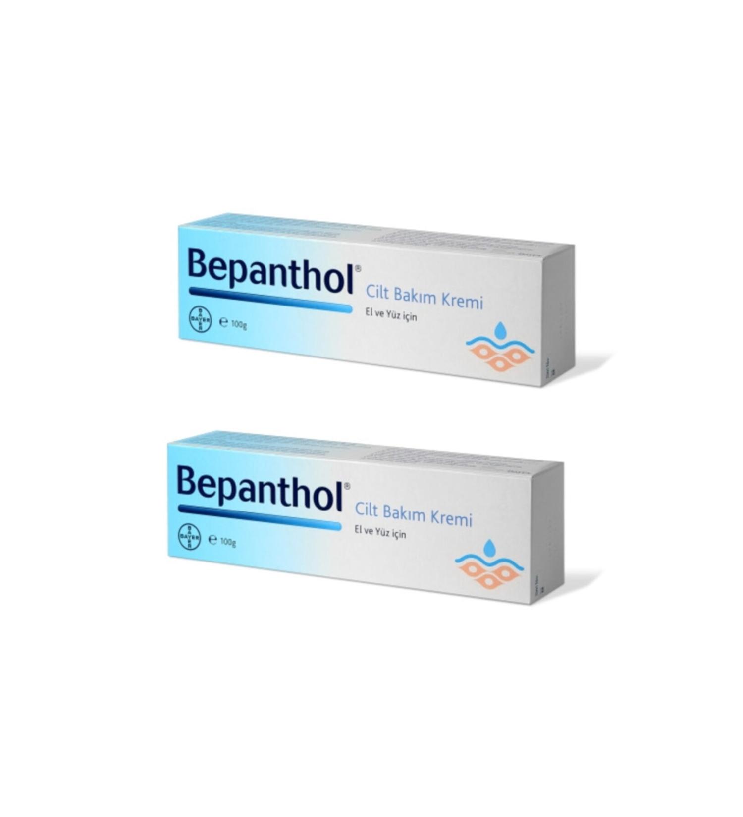 Bepanthol Skin Care Cream for Hands and Face 100 Gr X 2 Pieces