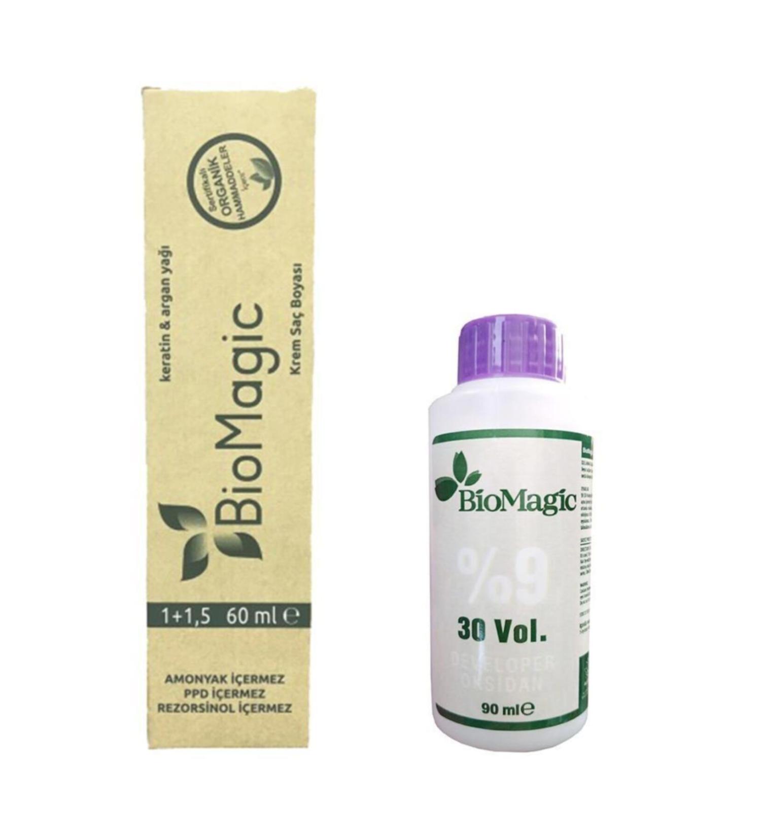 BioMagic Organic Ammonia-Free Tube Hair Dye 60 Ml. Oxidant 90 Ml.