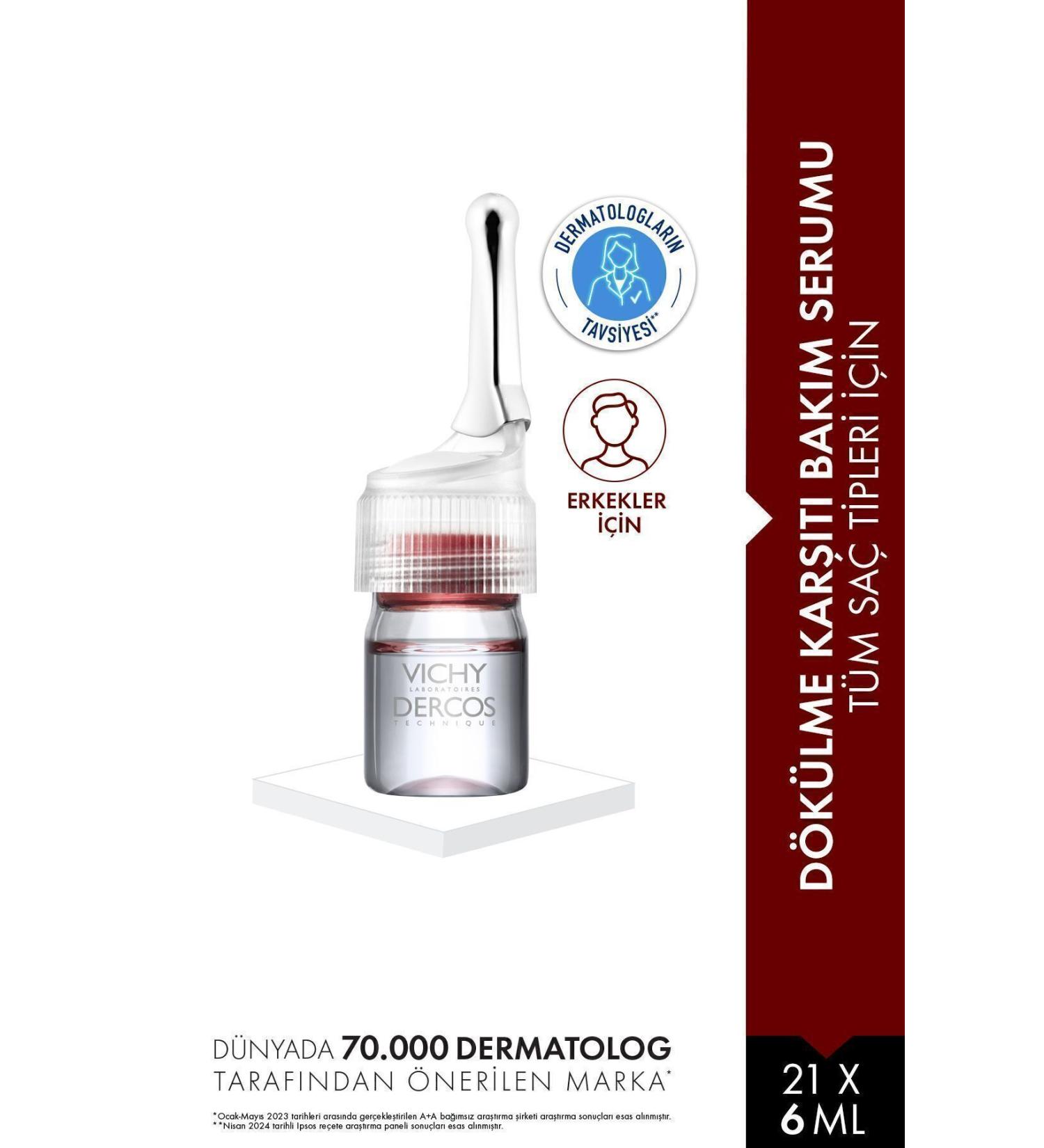 Vichy Dercos Aminexil Clinical 5 Men 21x6 ml Anti Hair Loss Serum