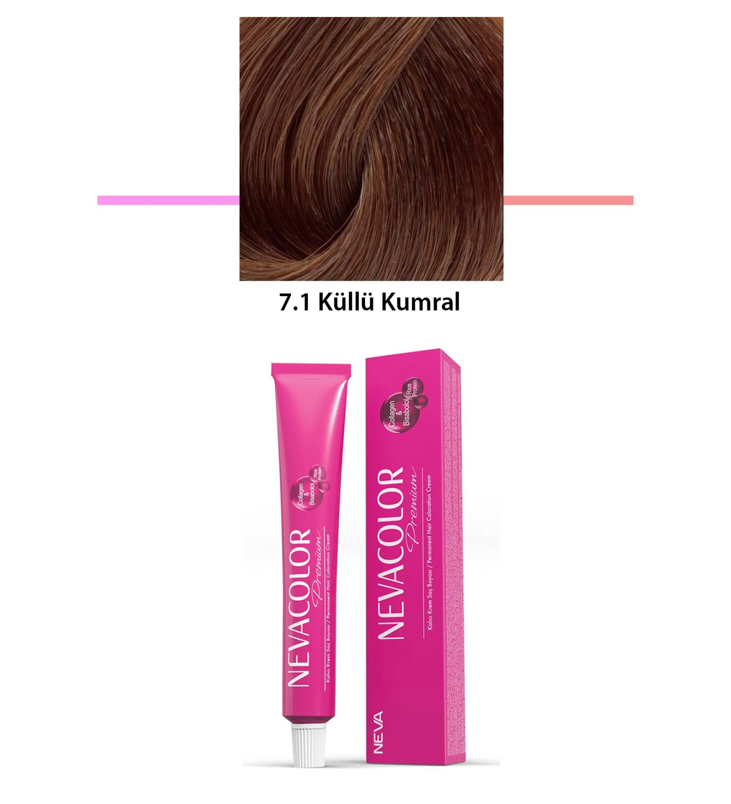 Premium 7.1 Ash Blonde - Permanent Cream Hair Dye 50 g Tube - 1OL1451-3429