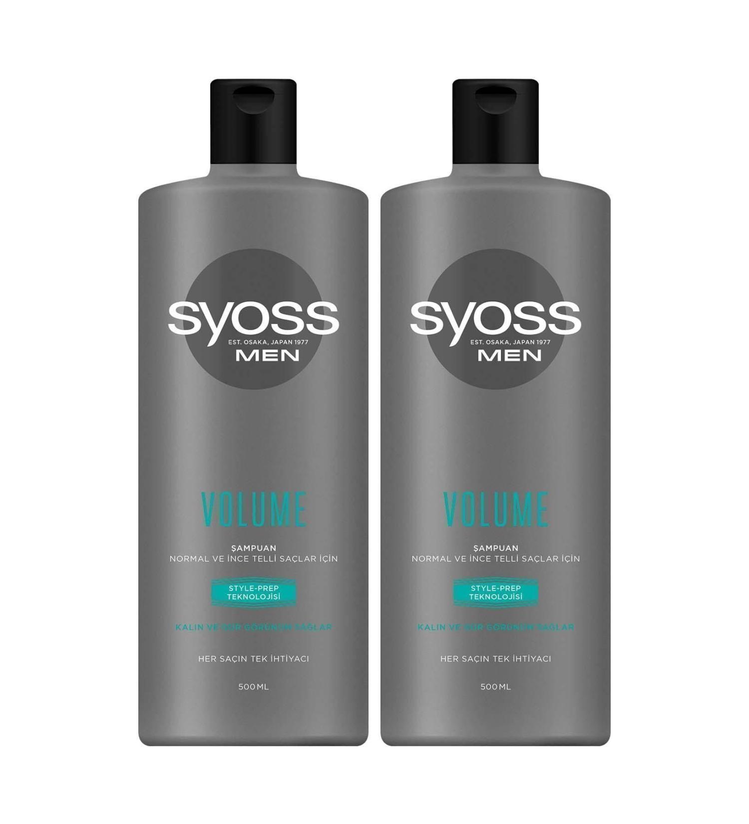 Syoss Men Volume Thick and Lush Looking Hair Shampoo 500 ml X 2 Pieces - Buy Online on GoSupps.com