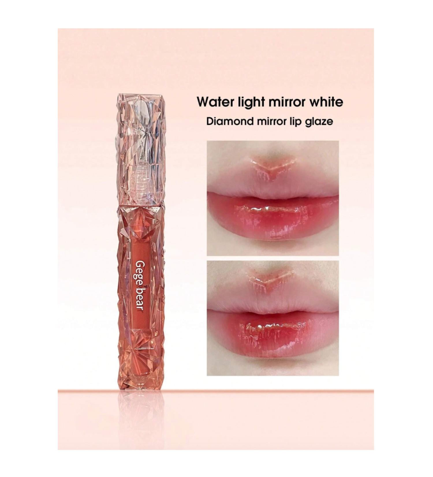 Gege Bear Watery Mirror Lip Gloss Long-Wearing Moisturizing Liquid Lipstick Non-Stick Cup Glossy Lip Glaze - Buy Online on GoSupps.com