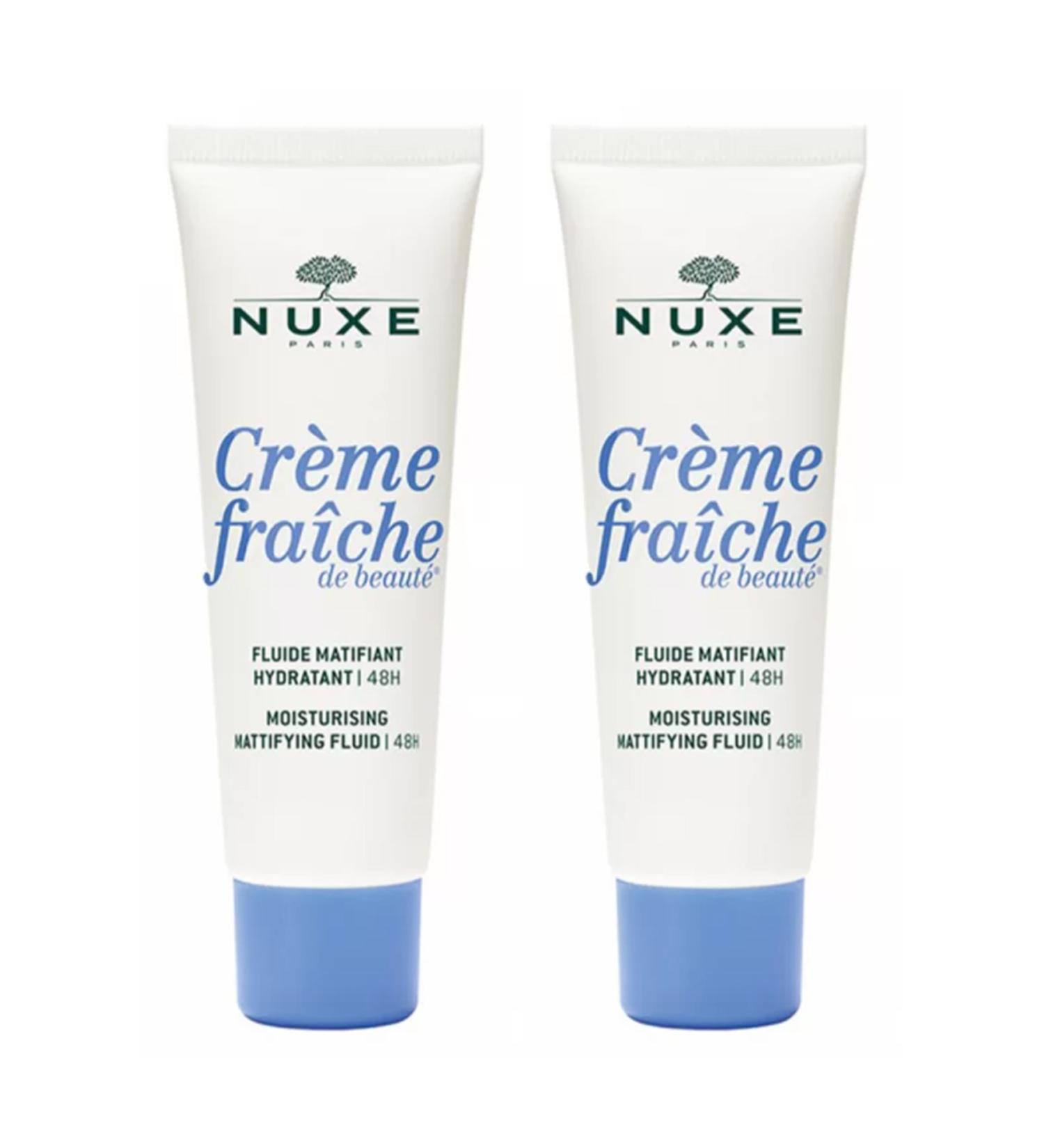 Nuxe Creme Fraiche De Beaute 48h Mattifying Fluide 50ml 2 Pieces