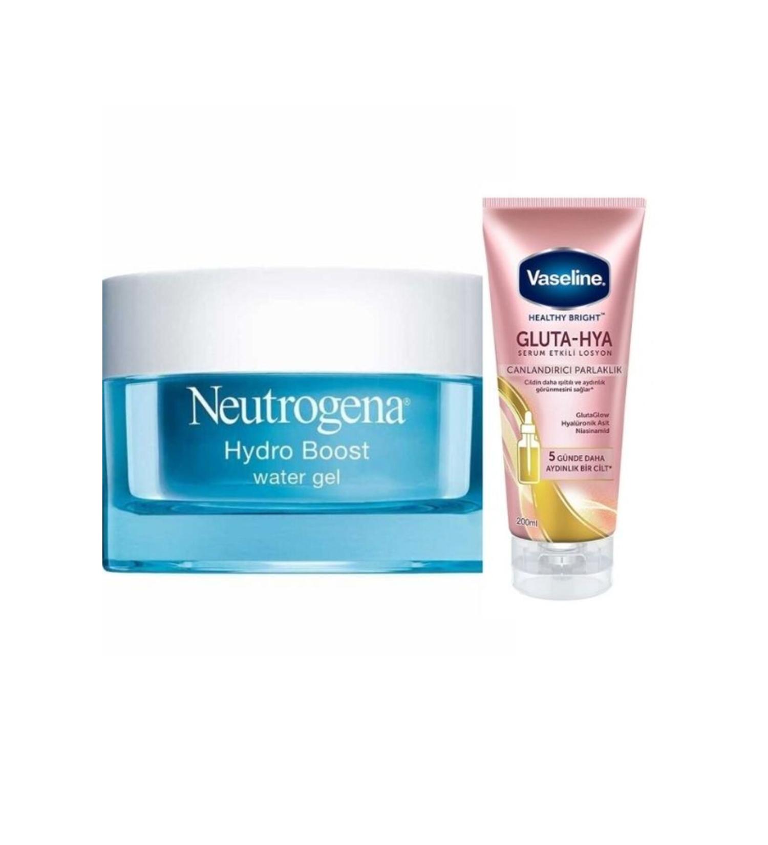 Vaseline Gluta Hya Revitalizing Shine 200 ml + Neutrogena Water Gel 50 ml