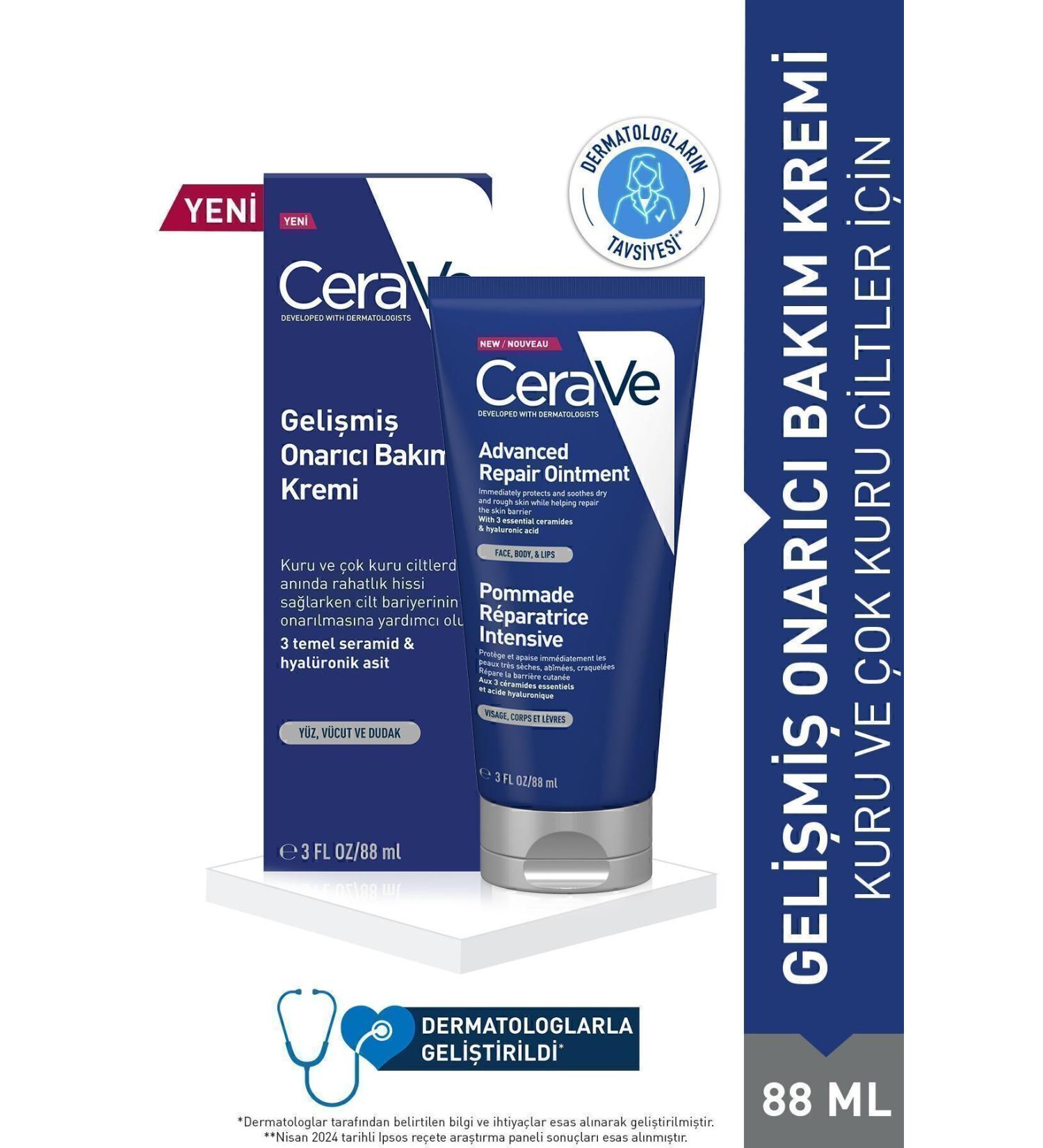 CeraVe Advanced Repair Care Cream for Dry Skin 88ML - Buy Online on GoSupps.com
