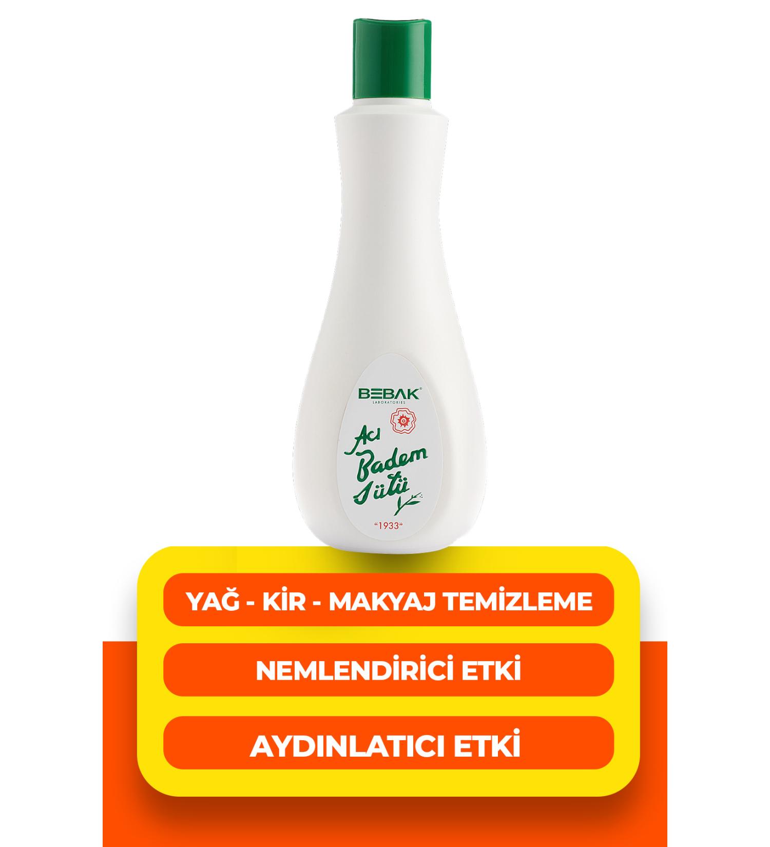 Bebak Bitter Almond Skin and Make-Up Remover Moisturizing Care Milk 215 ml - Buy Online on GoSupps.com