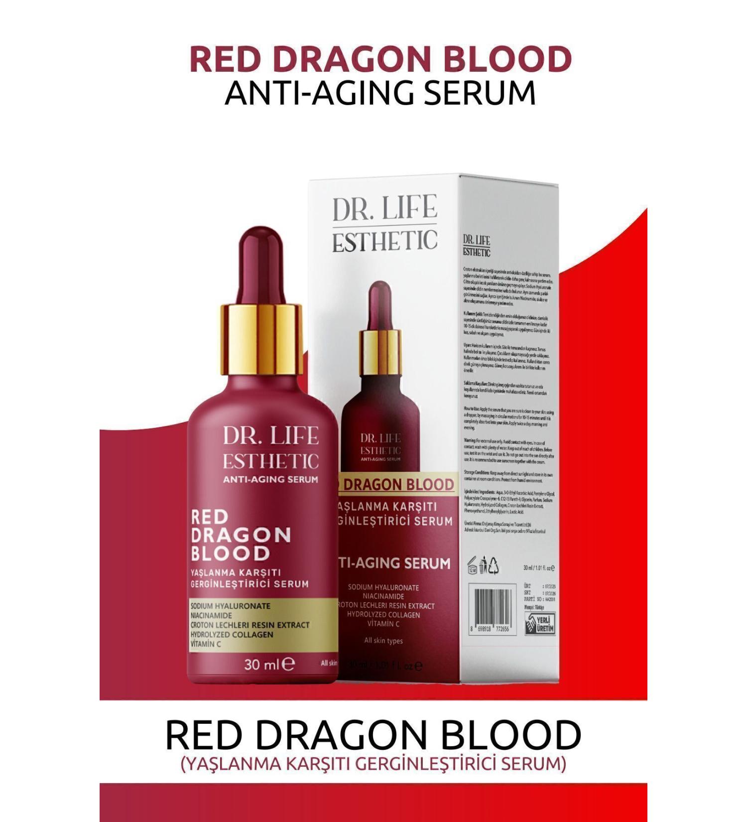 DR LIFE ESTHETIC Red Dragon Blood Anti-Aging Firming Serum Anti-aging Serum 30ml - Buy Online on GoSupps.com