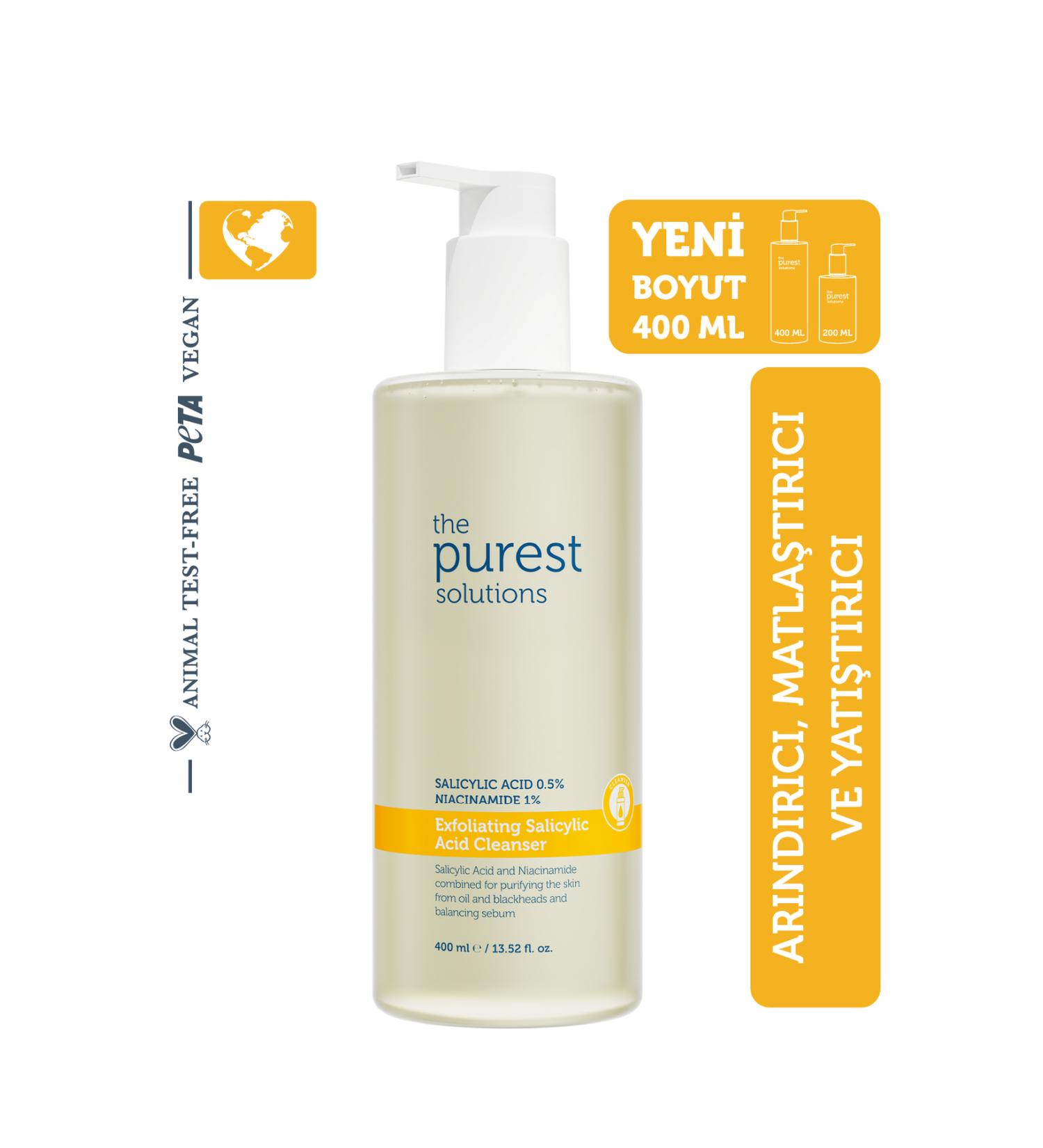 The Purest Solutions Anti-Blackhead Salicylic Acid Purifying Cleansing Gel for Oily Skin 400 ml - Buy Online on GoSupps.com