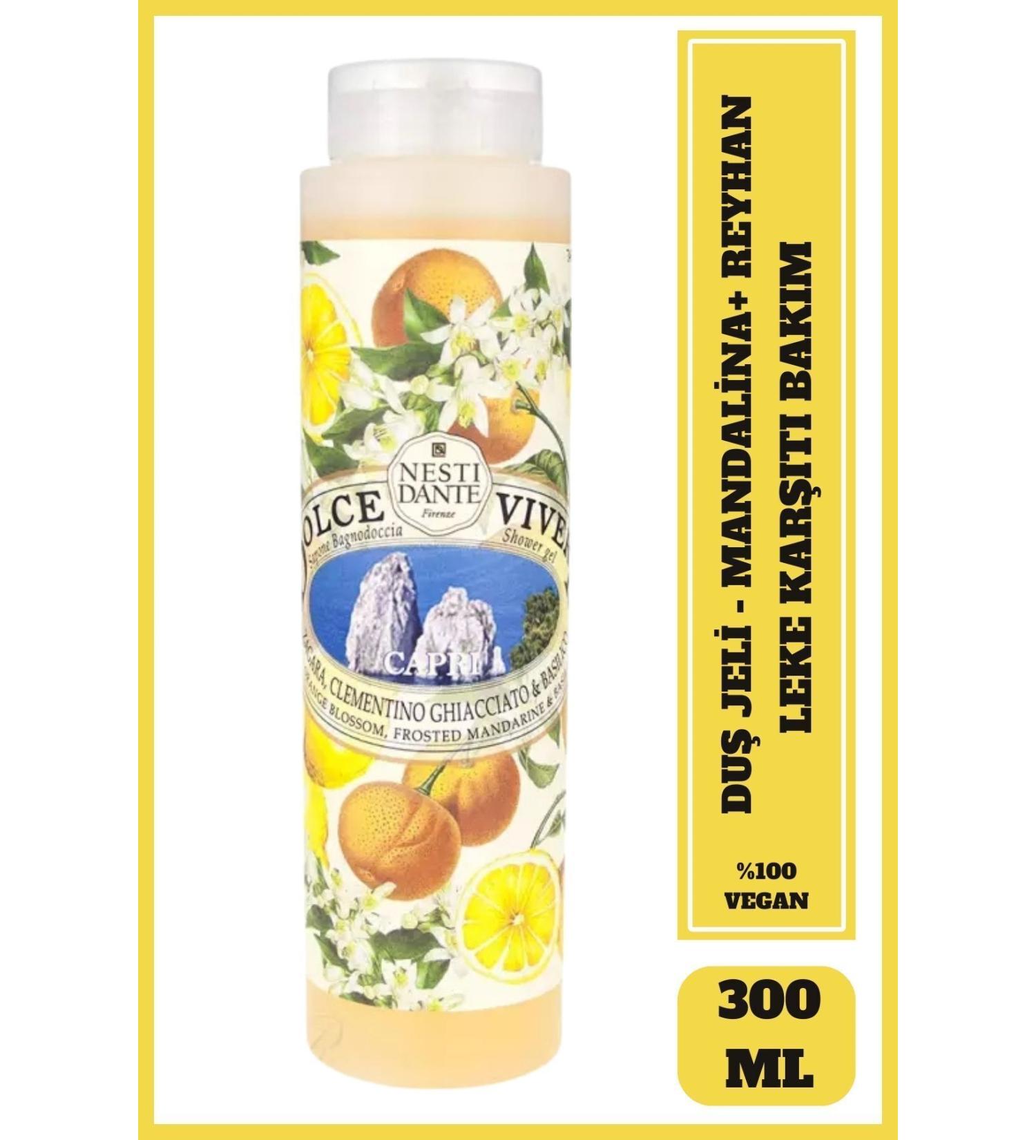 Nesti Dante Dolce Vivere Capri Shower Gel 300ml | Anti-Stain | Basil and Basil Extract