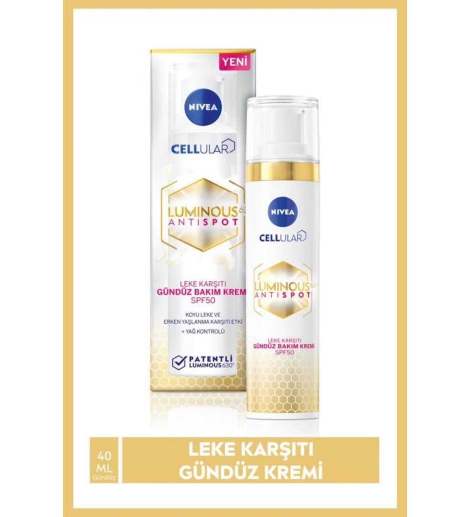 NIVEA Luminous630 Anti-Spot Day Face Cream 40ml and Luminous630 Anti-Spot Serum 30ml with Gift Bag - Buy Online on GoSupps.com