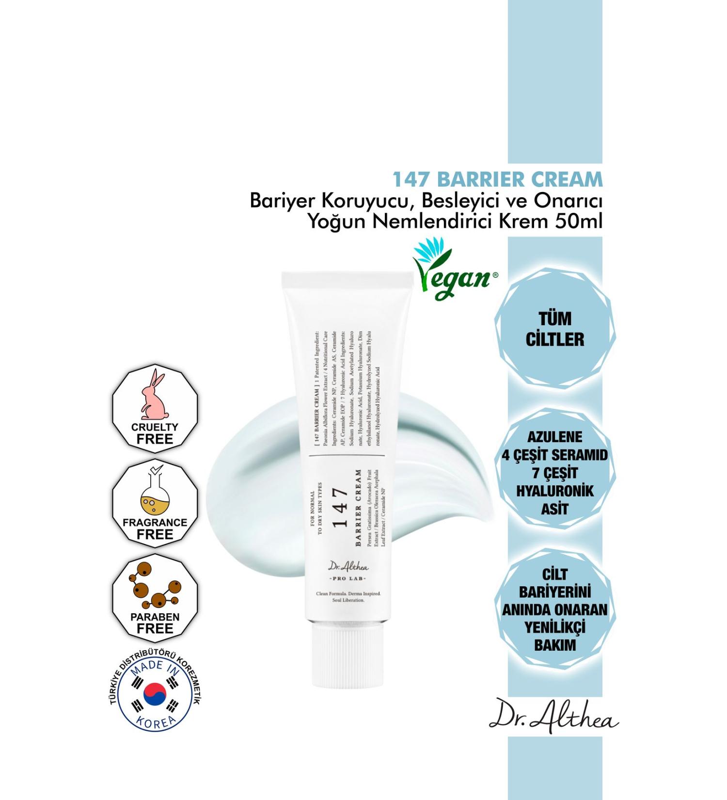 Dr. Althea 147 Barrier Cream - Ceramide Containing Barrier Protective Repairing and Moisturizing Cream - 50ml - Buy Online on GoSupps.com