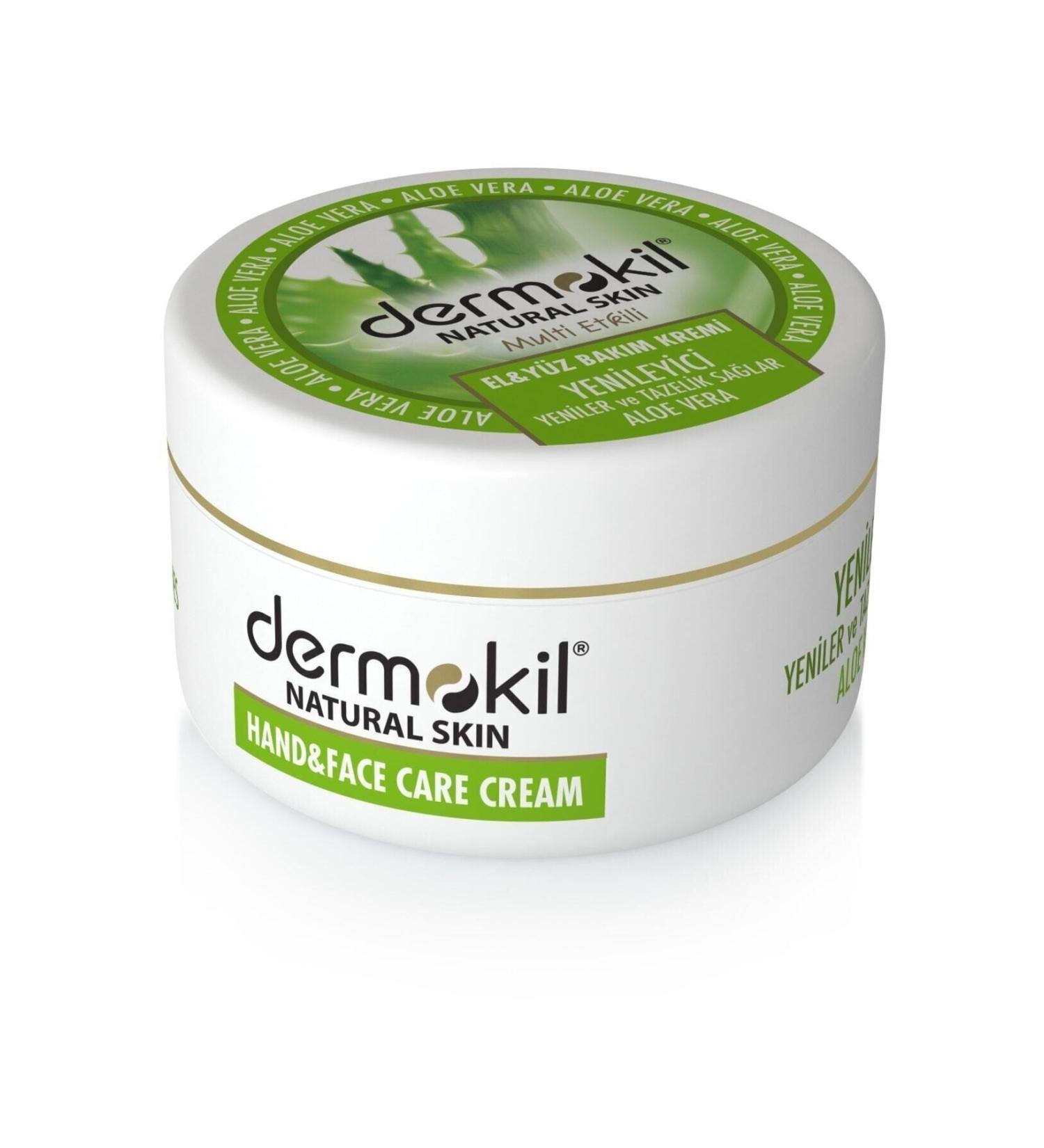 Dermokil Natural Hand and Face Care Cream Aloe Vera 300 Ml - Buy Online on GoSupps.com