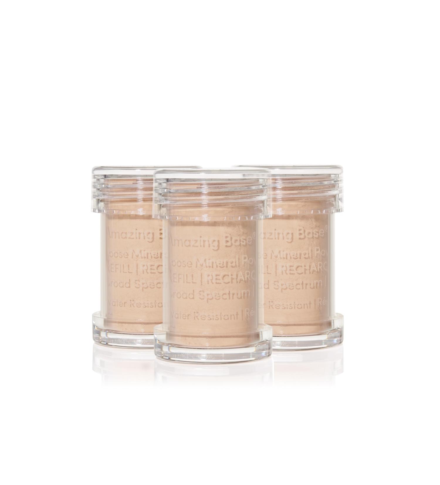 Jane Iredale Amazing Base Loose Mineral Powder Refill Spf20 #natural ( 3 Refills ) - Buy Online on GoSupps.com