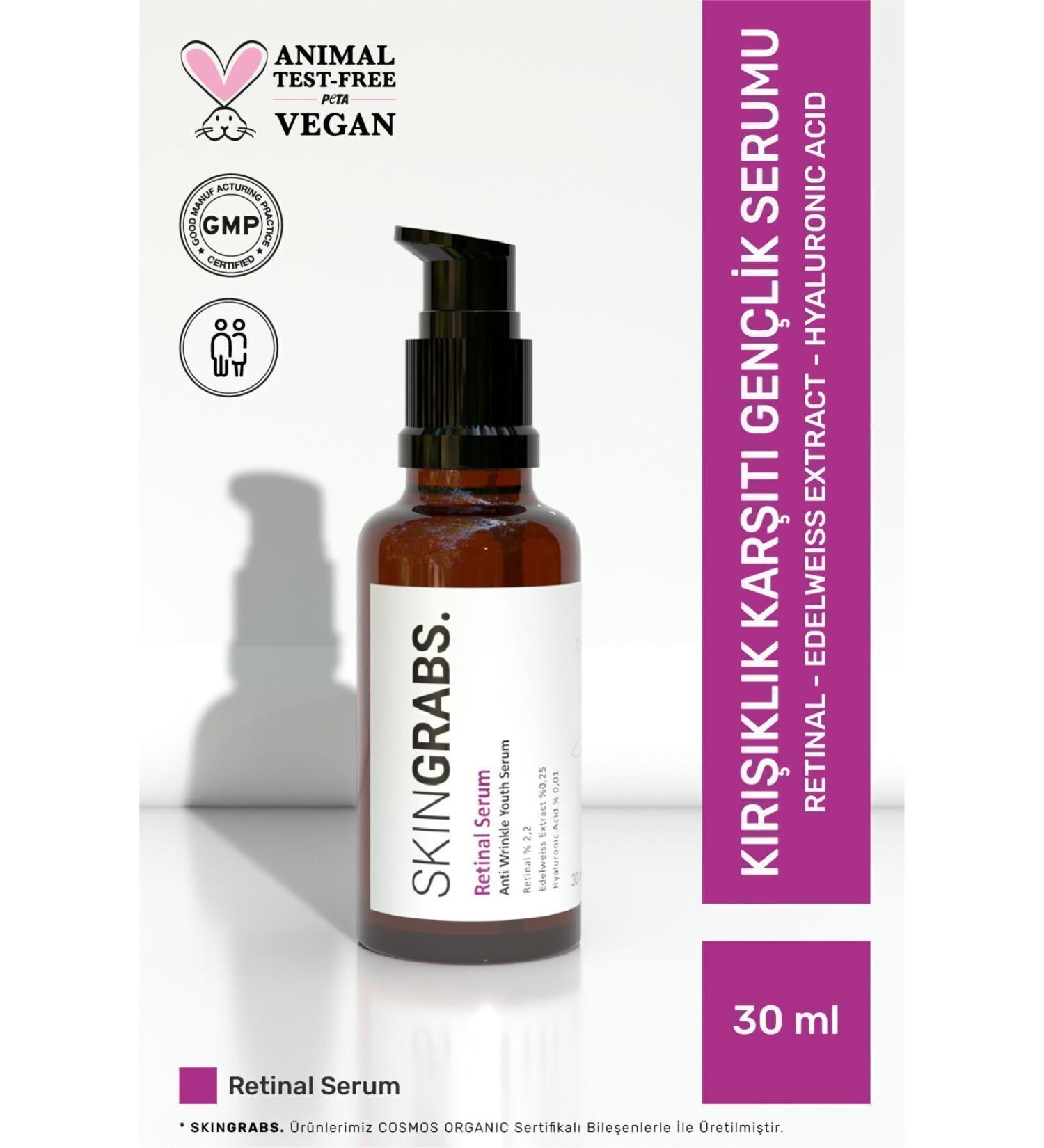 SkinGrabs.Skincare Organic Anti-Wrinkle Retinal Youth Serum (ANTI - WRINKLE RETINAL YOUTH SERUM) - Buy Online on GoSupps.com