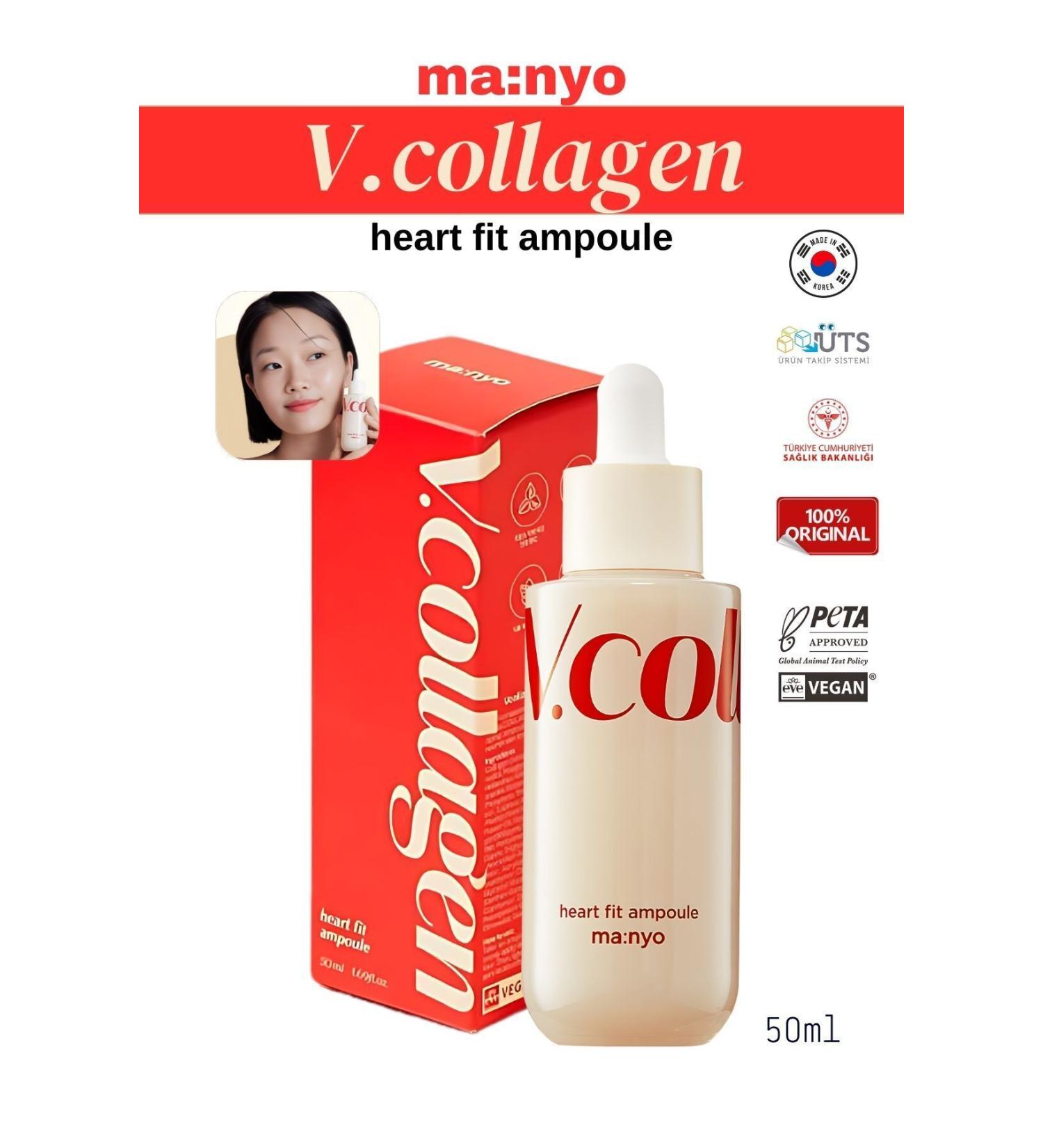 ma:nyo VCollagen Heart Fit Ampoule - Plant collagen based strengthening ampoule 50ml - Buy Online on GoSupps.com