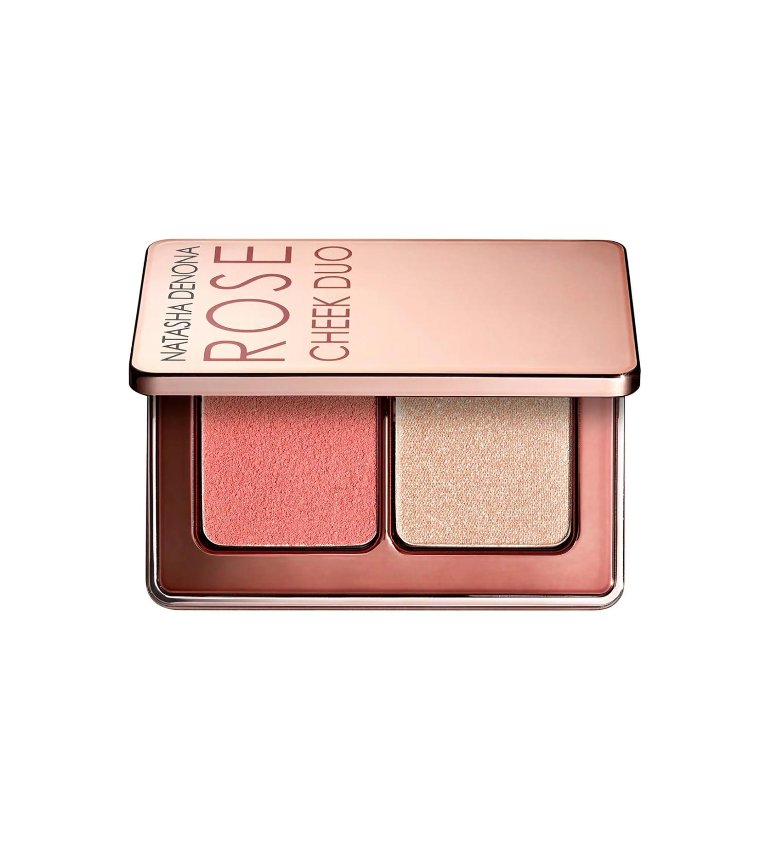 Natasha Denona Rose Cheek Duo - Hyaluronic Acid Moisturizing Defining Luminous Blush & Illuminator 4G - Buy Online on GoSupps.com