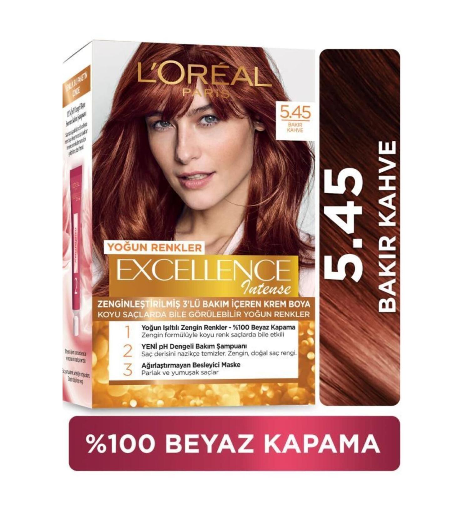 L'Oreal Paris L'or al Paris Excellence Intense Hair Dye 5.45 Copper Brown - Buy Online on GoSupps.com