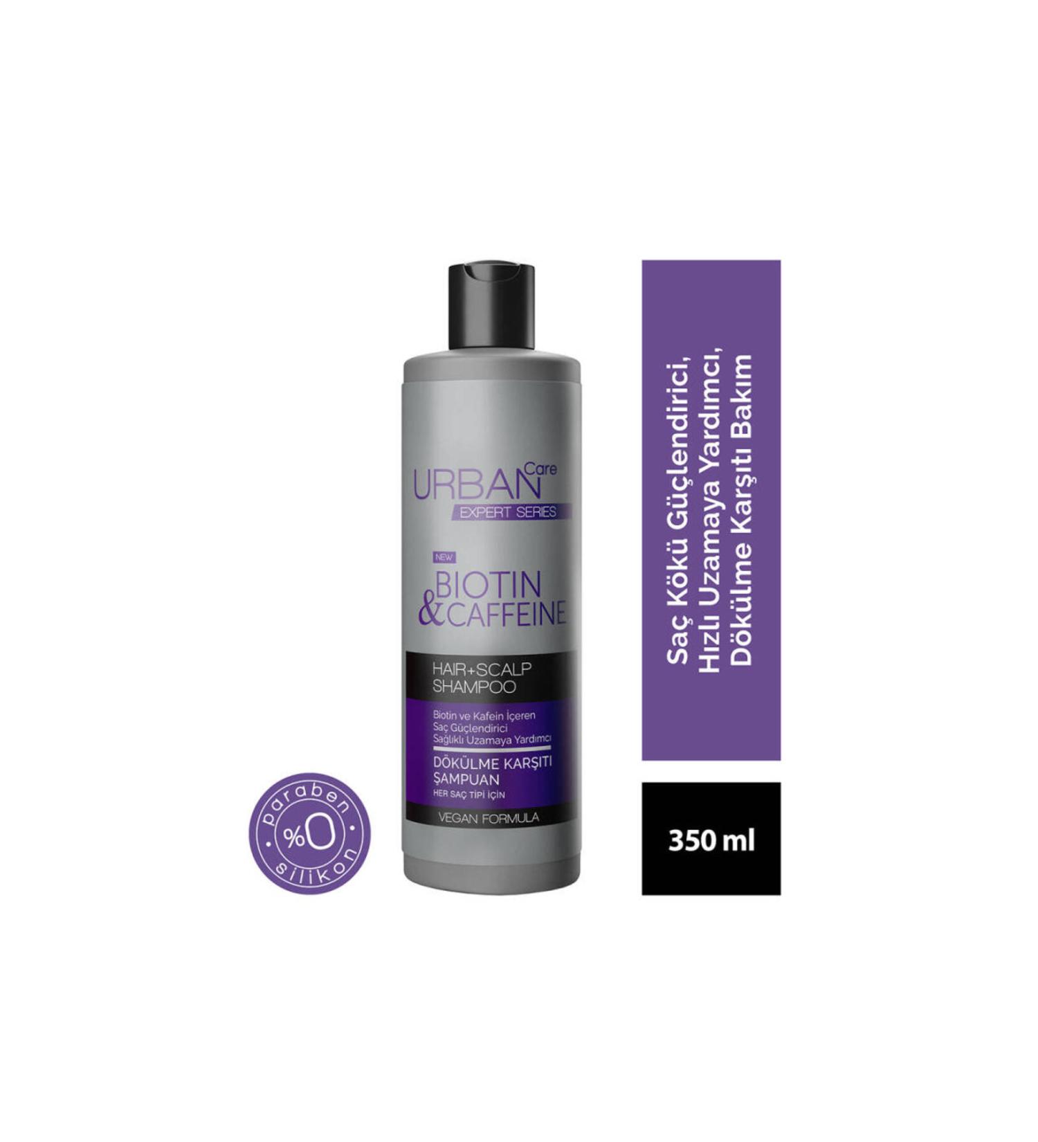 Urban Care Expert Biotin And Caffeine Anti-Loss Hair Care Shampoo Helps Healthy Growth 350ml - Buy Online on GoSupps.com