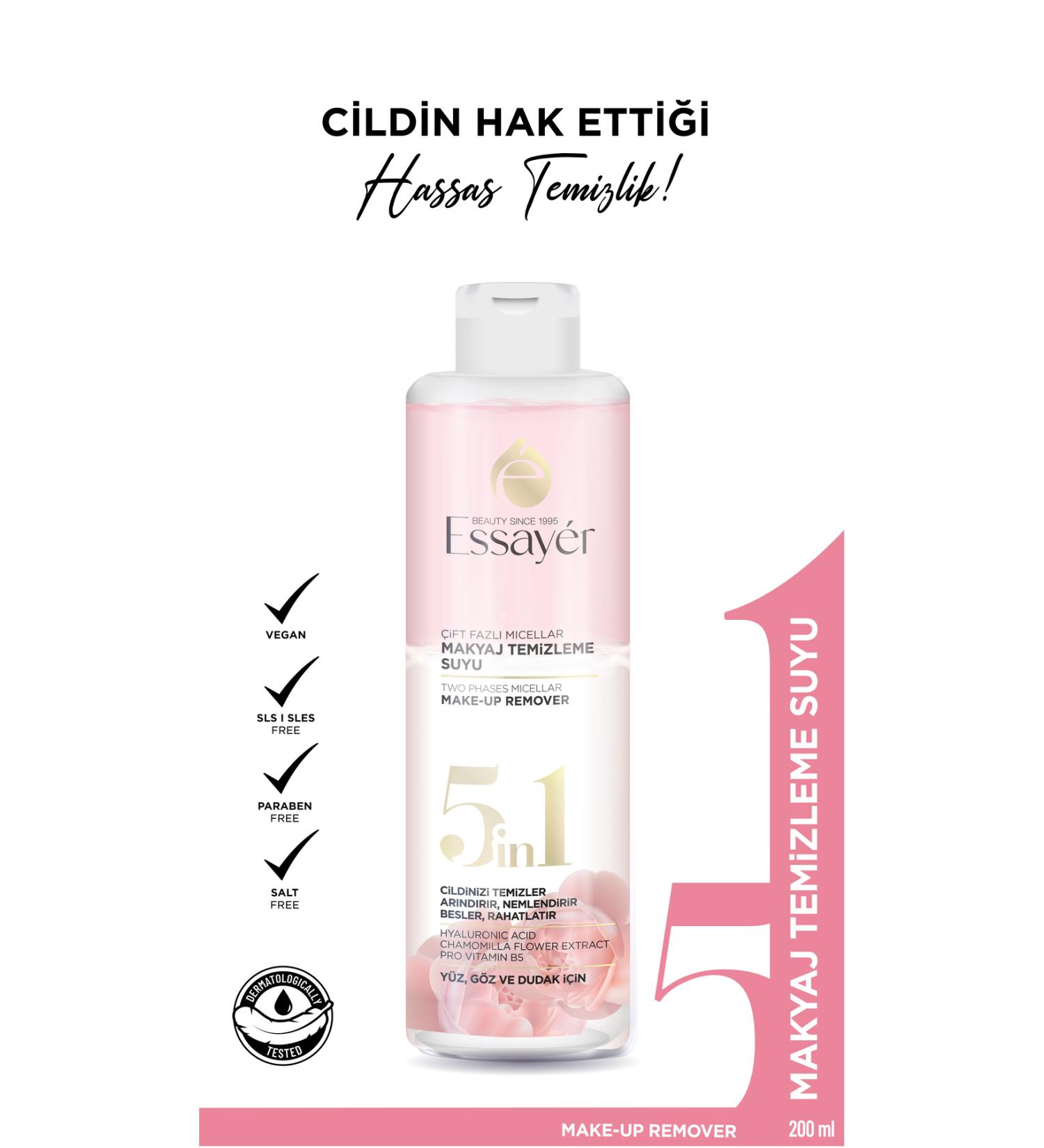 ESSAYER Make-Up Remover Water Dual Phase Micellar For All Skin Types 200 ML - Buy Online on GoSupps.com