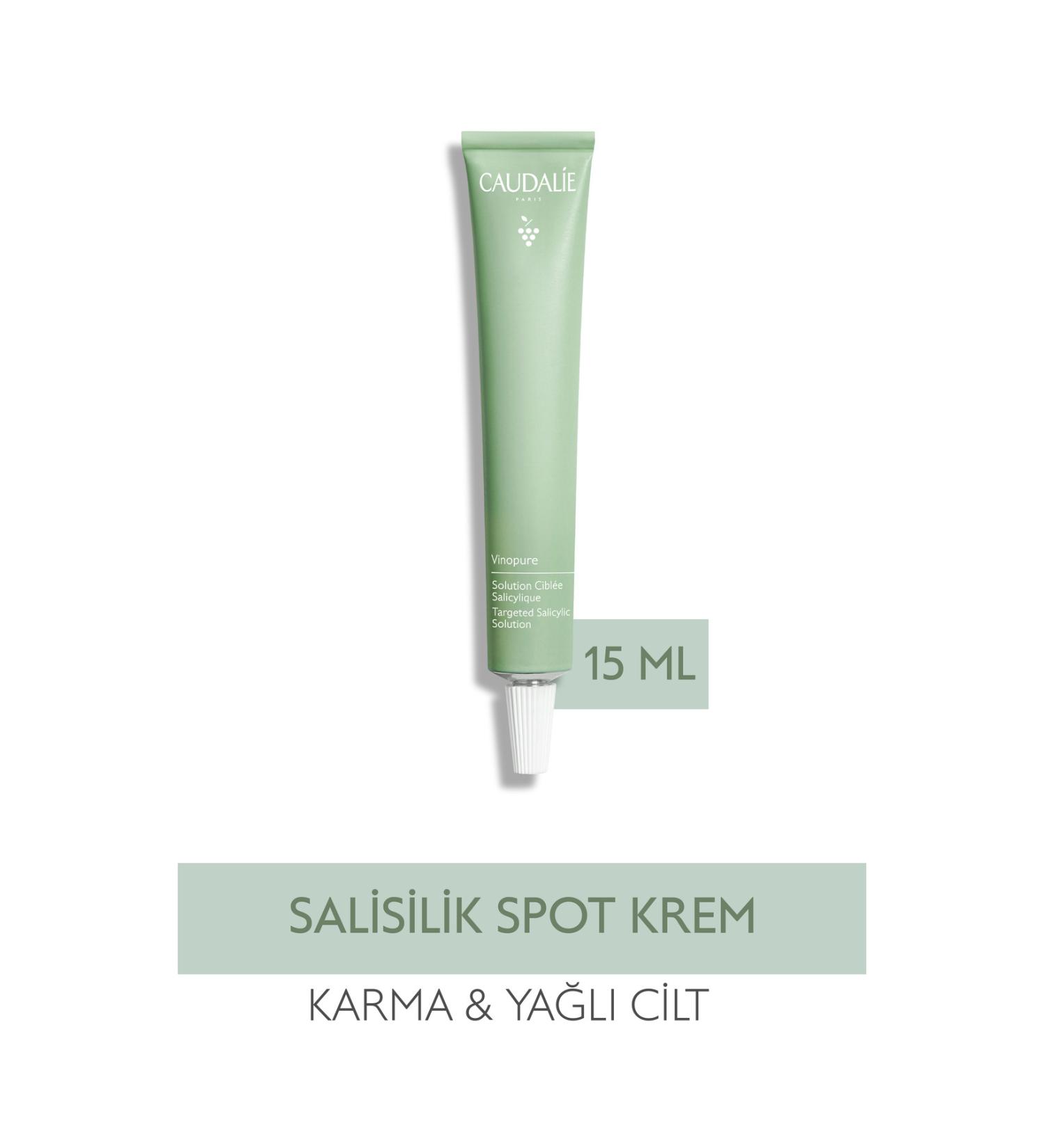 Caudalie Vinopure Anti-Acne Salicylic Spot Cream 15 ml - Buy Online on GoSupps.com