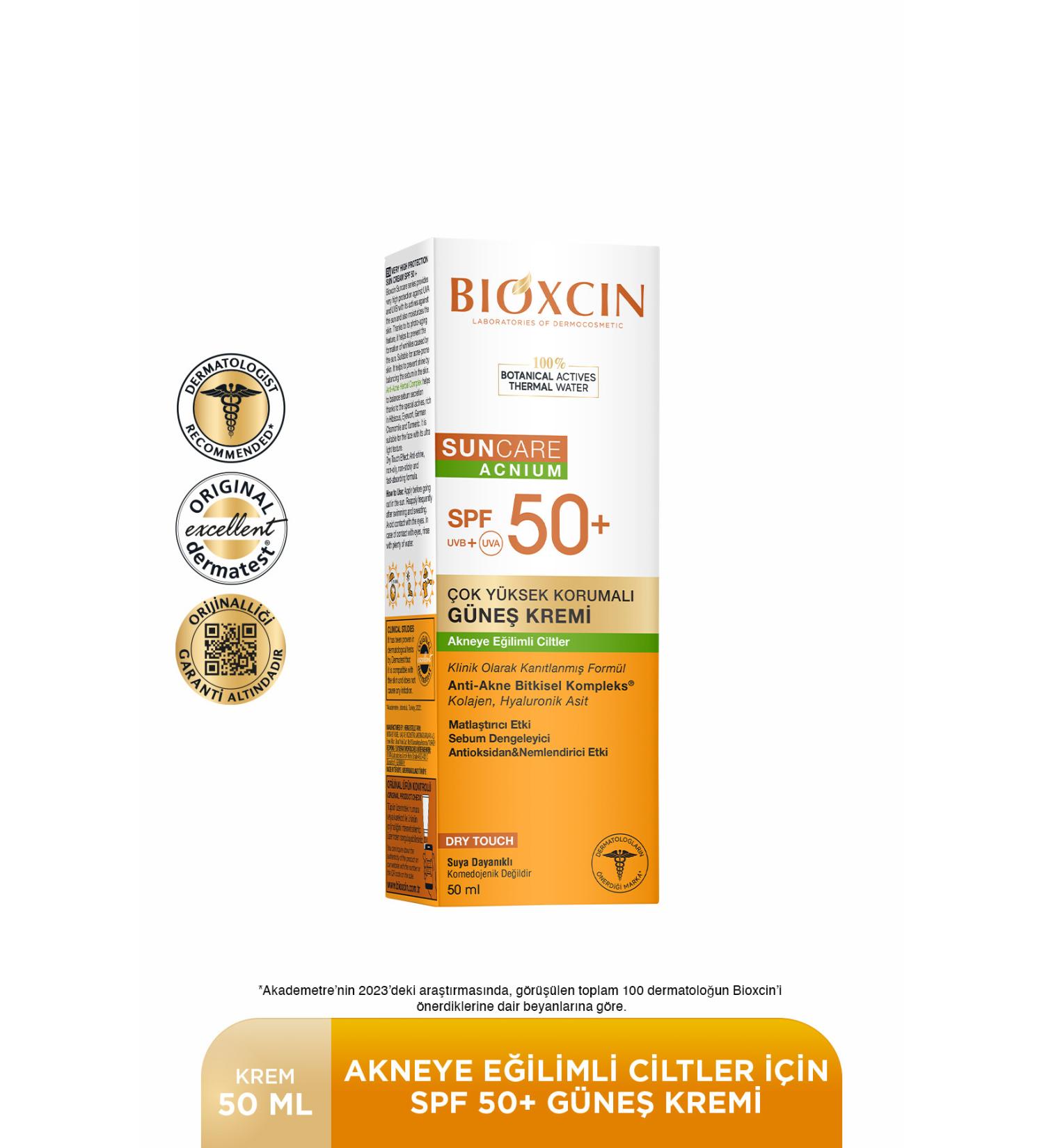 Bioxcin Sun Care SPF 50 Sun Cream for Acne Prone Skin 50 ml - Buy Online on GoSupps.com