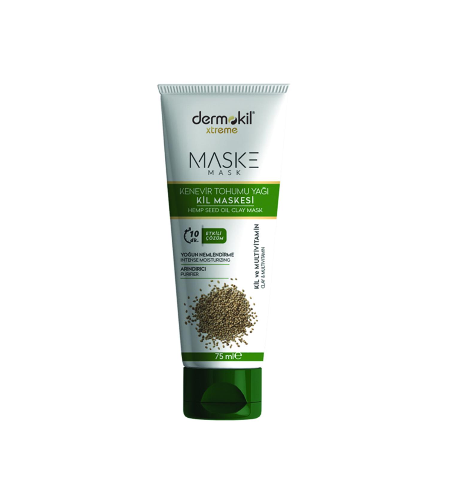 Dermokil Hemp Seed Oil Clay Mask 75 Ml - Buy Online on GoSupps.com