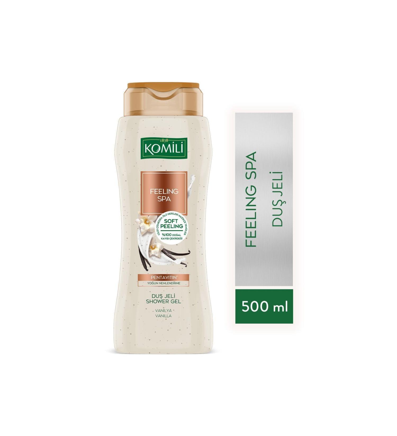 Komili Feeling Spa Vanilla Shower Gel - Intensive Moisturizing - Vegan - 500 ML - Buy Online on GoSupps.com