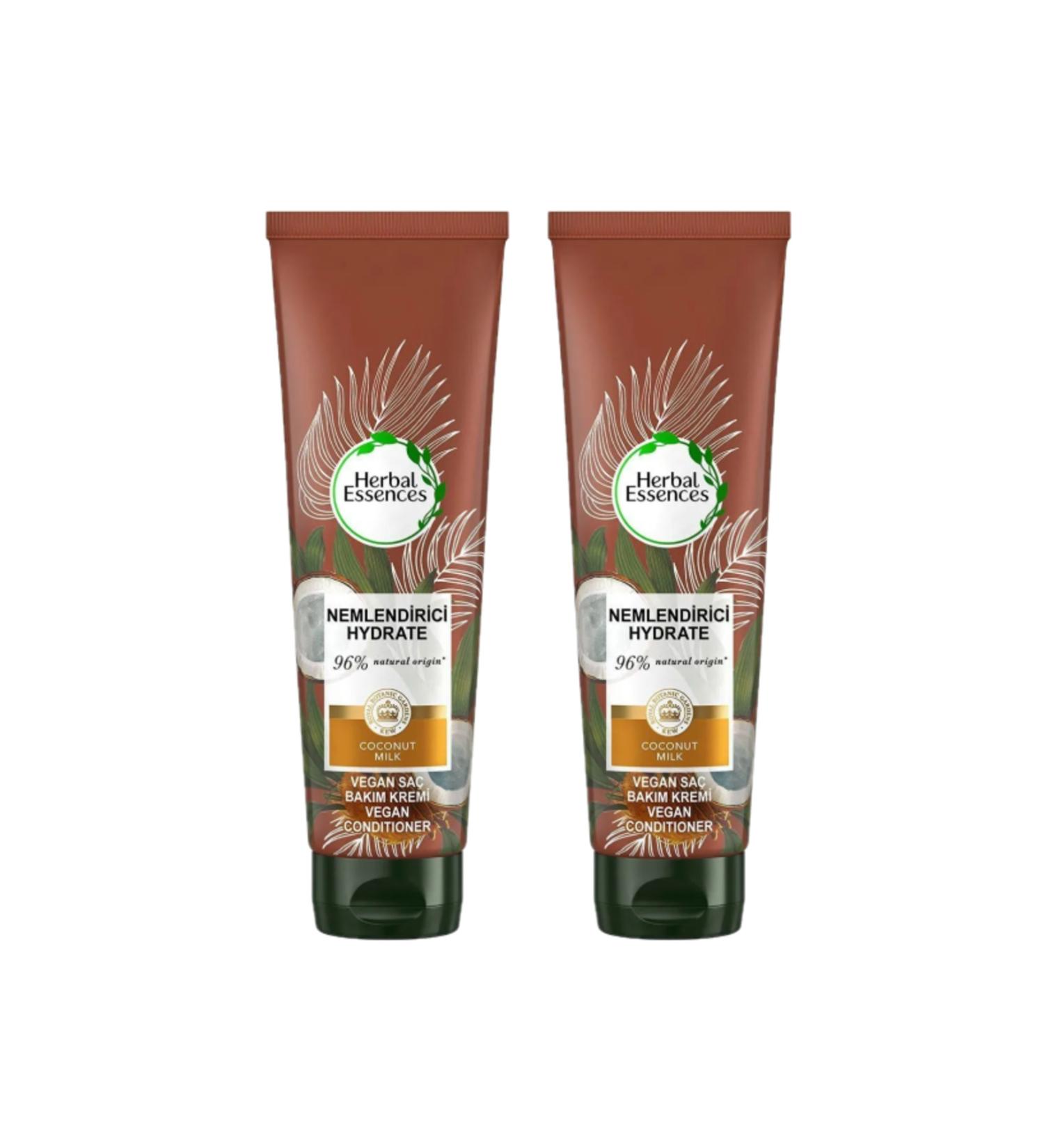 Herbal Essences Vegan Hair Care Conditioner Moisturizing Coconut Milk 275ml x2PCS